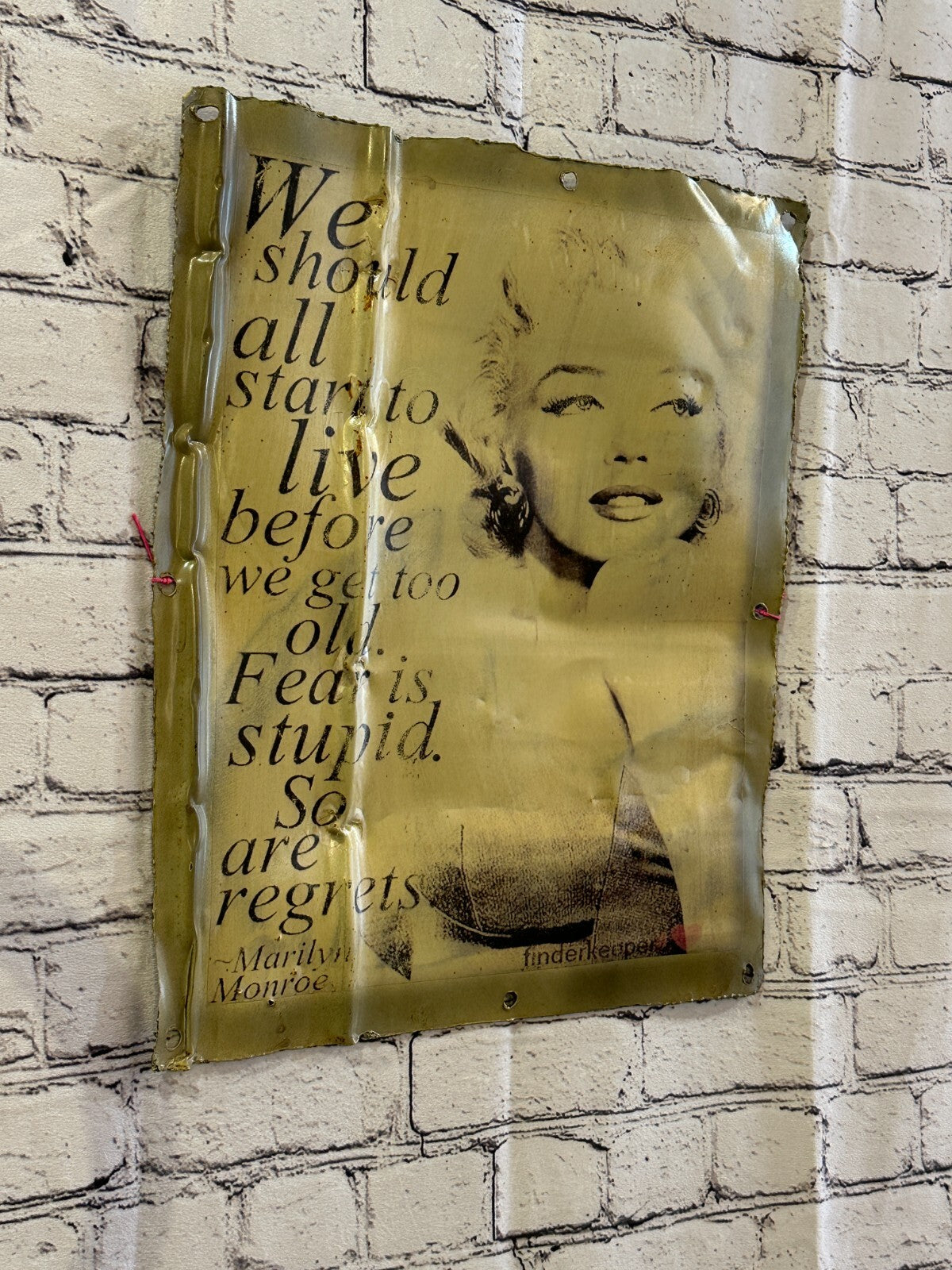Marilyn Monroe Poster Advert Wall Plaque 42cm x 36cm Vintage Retro Tin Sign