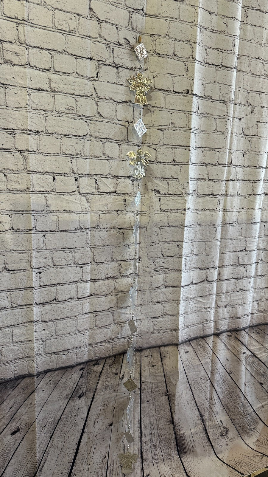 Aluminium Stamped Sitting Angel String Wall Hangings Home Decoration