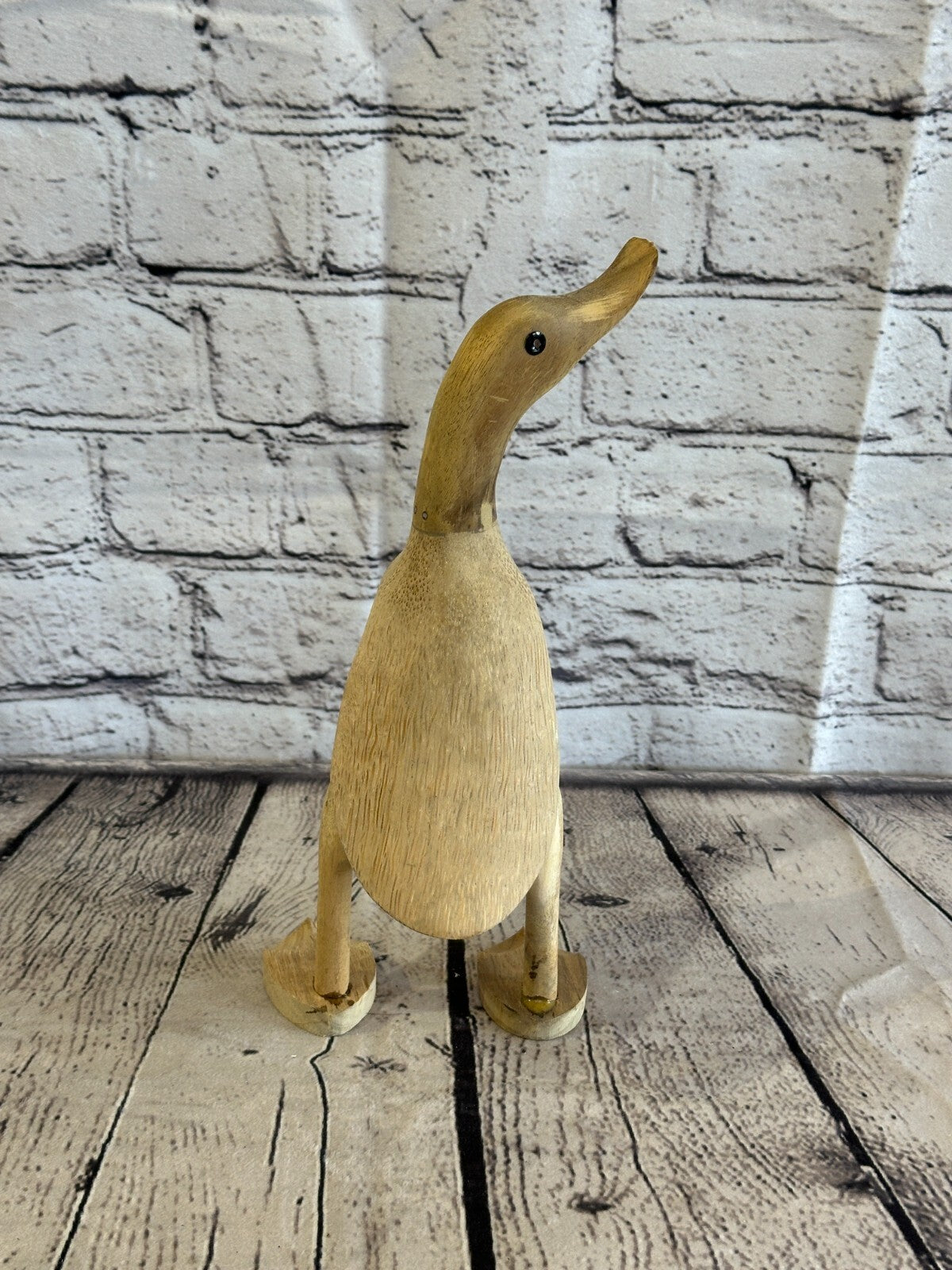 Looking Right 25cm Tall Wooden Hairy Duckling Baby Duck Bamboo Root Fairtrade