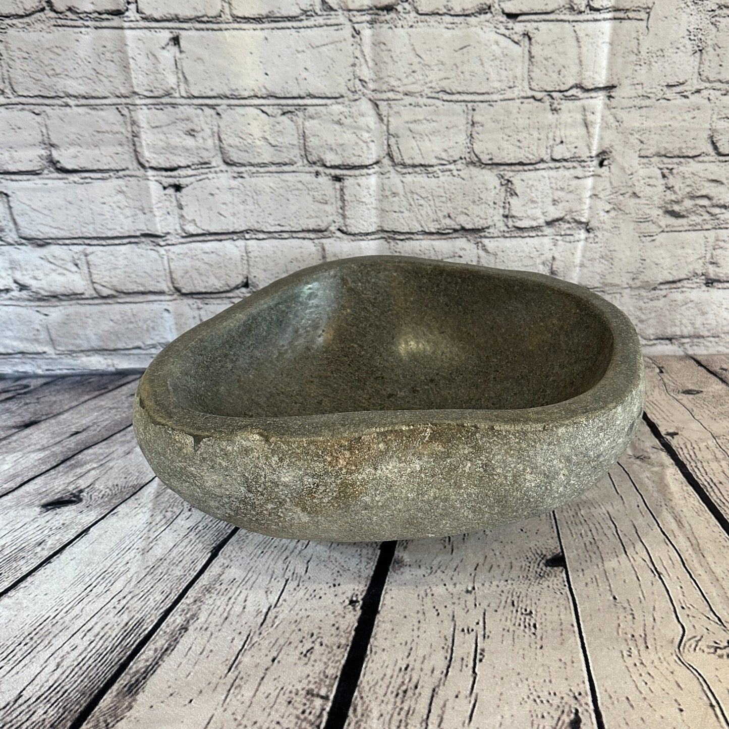 32cm x 27cm River Stone Sink Basin Bowl Natural for Bathroom Washroom Oval No 4
