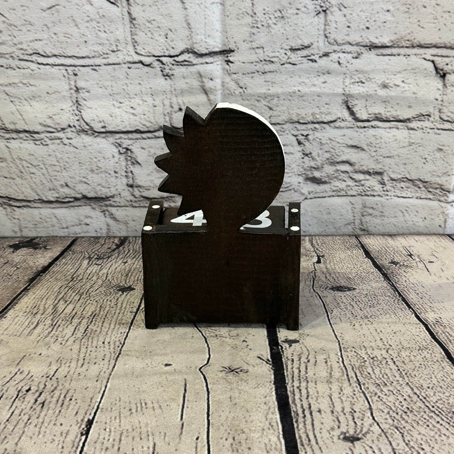 15cm Brown Sun Moon Vintage Style Wooden Perpetual Eternal Calendar Blocks Day