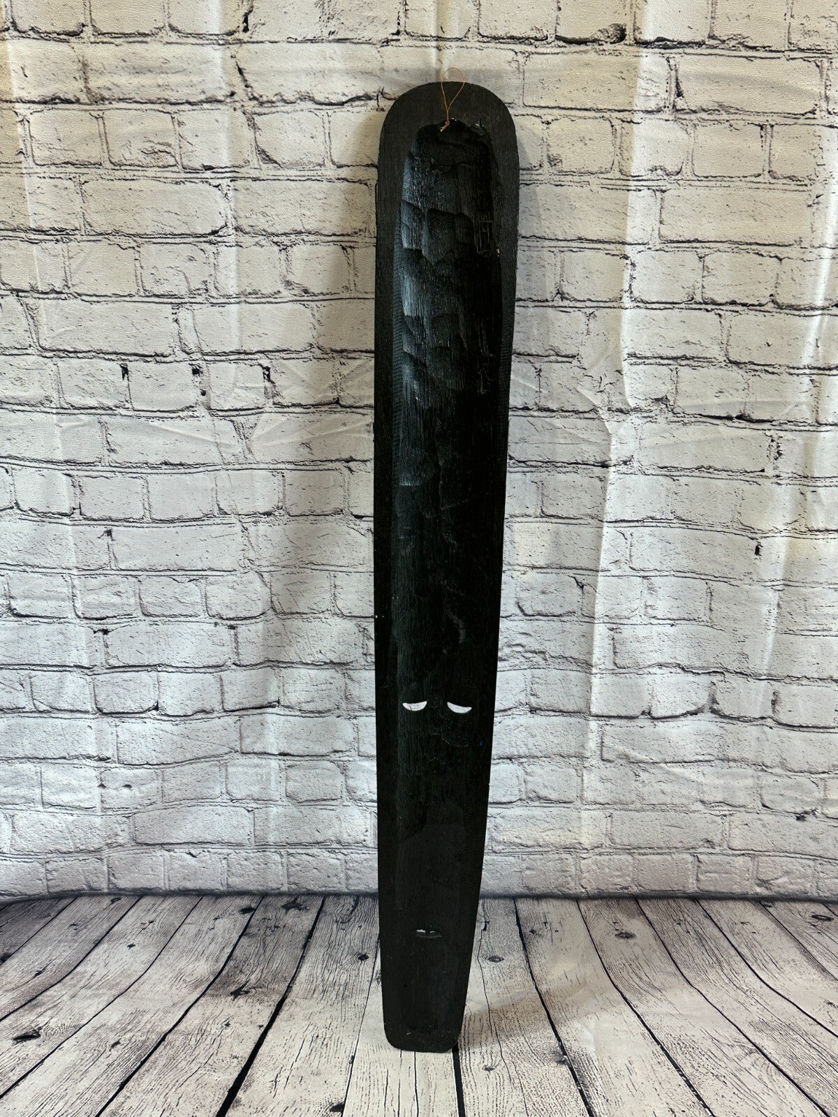 Mask 100cm Carved Wooden Dot Painted Ethnic Tribal Tiki Wall Art Handmade No 6