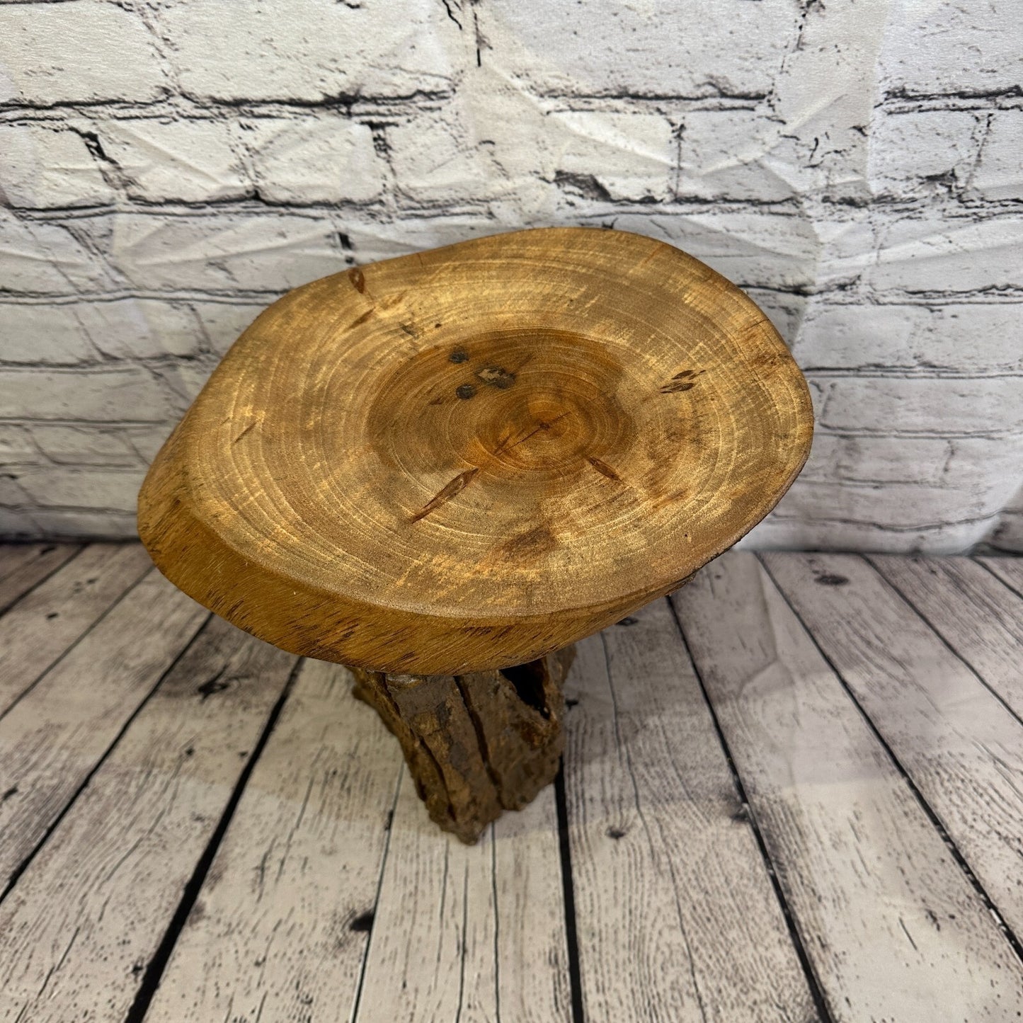 33cm x 24cm Teak Root Wood Mushroom Coffee Table Side Table Home Furniture No 3
