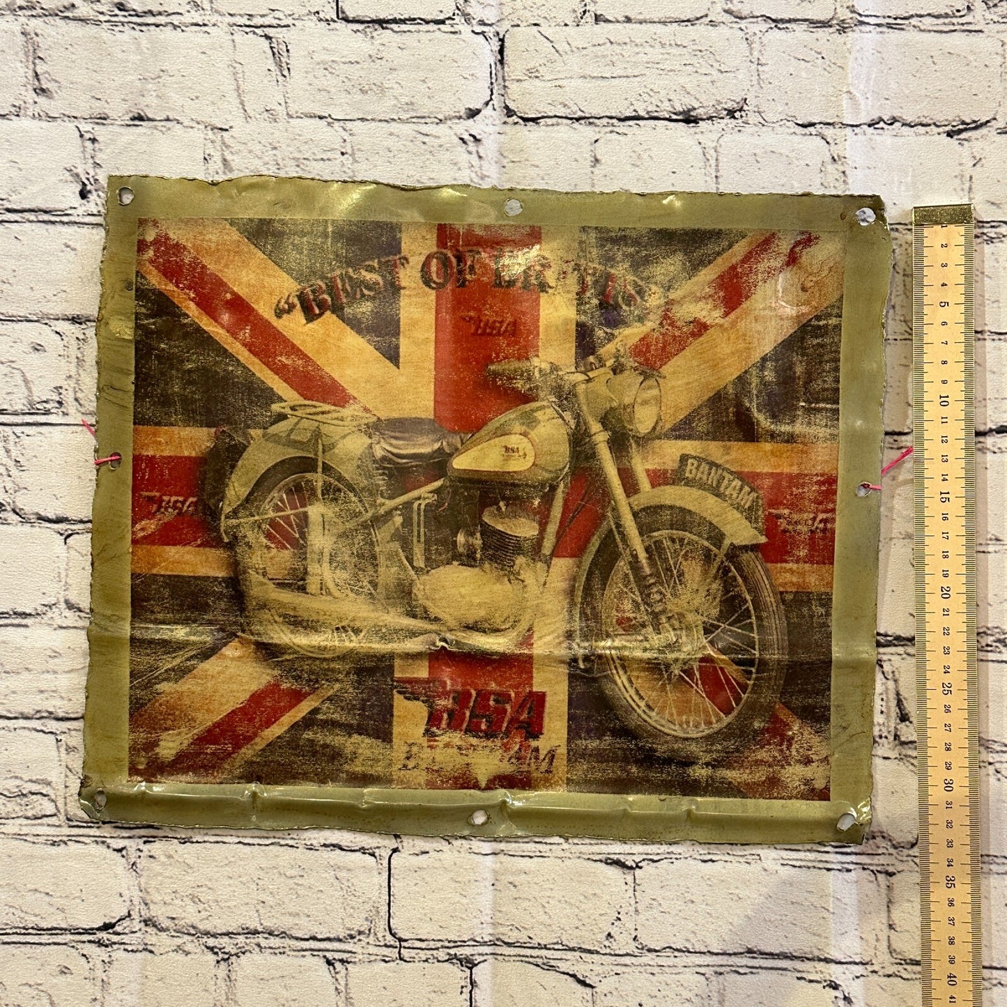 Bantam Motorbike Poster Advert Wall Plaque 42cm x 36cm Vintage Retro Tin Sign