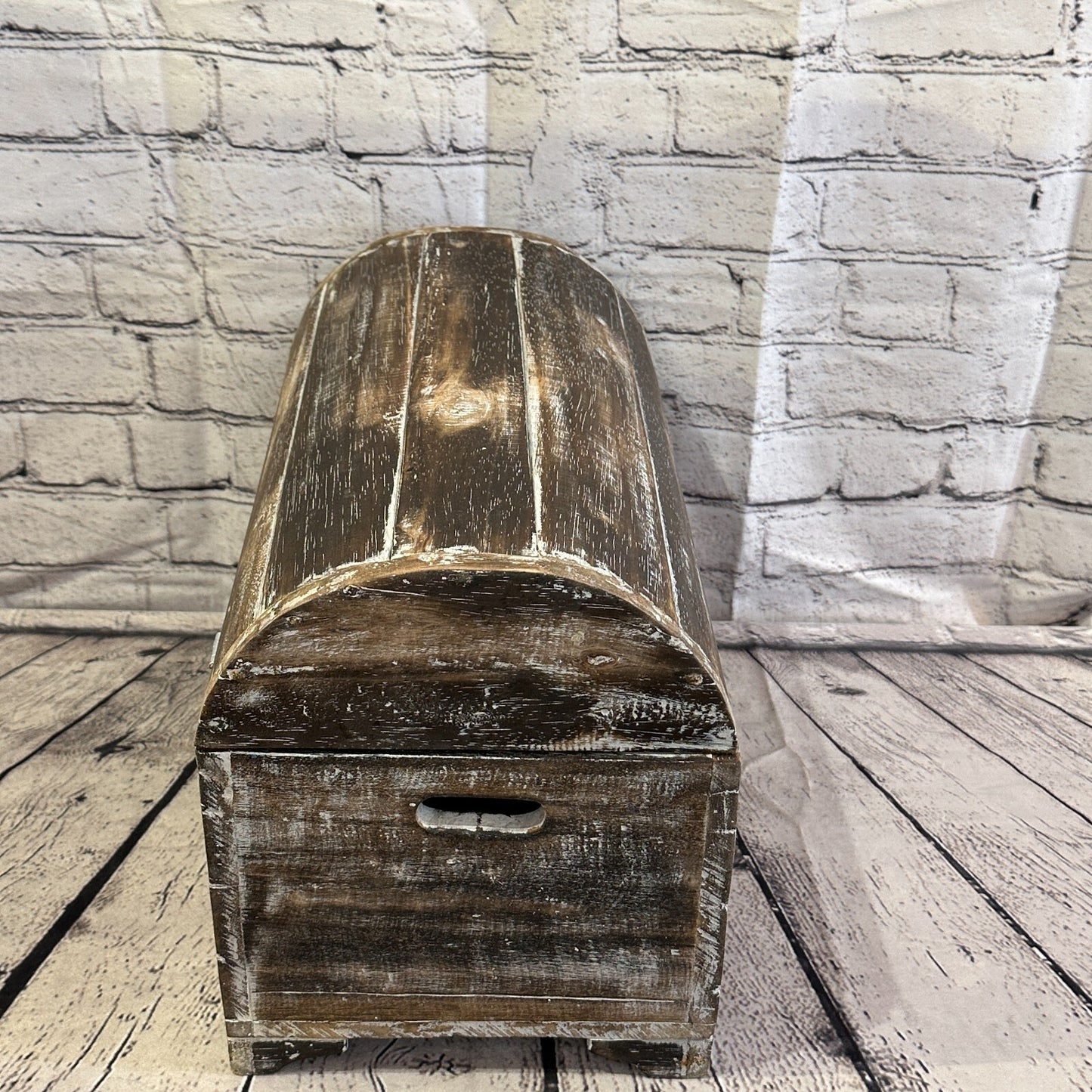 40cm x 28cm x 22cm Brown Home Wood Box Wooden Chest Storage Craft Handles Lid