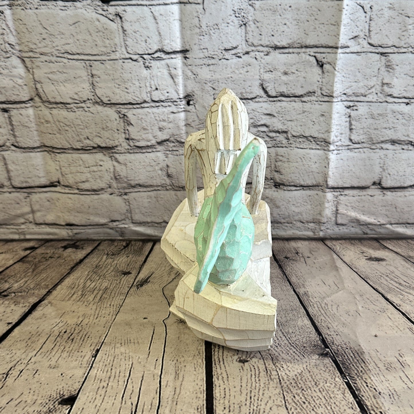 25cm Laying Front Wooden Mermaid Wall Decor Nautical Wood Mermaid Wall Sculpture