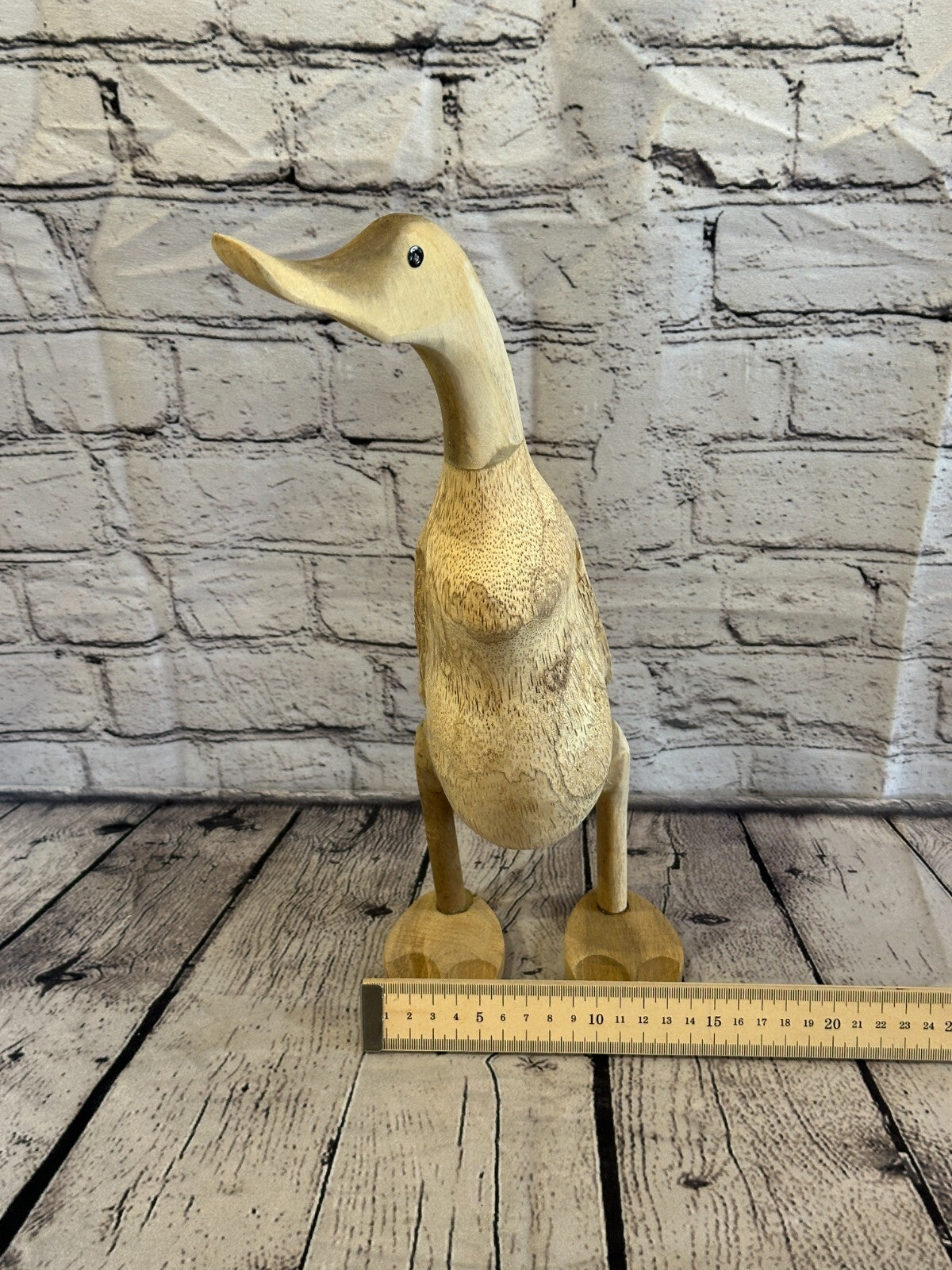 Looking Right 40cm Tall Wooden Hairy Duckling Baby Duck Bamboo Root Fairtrade