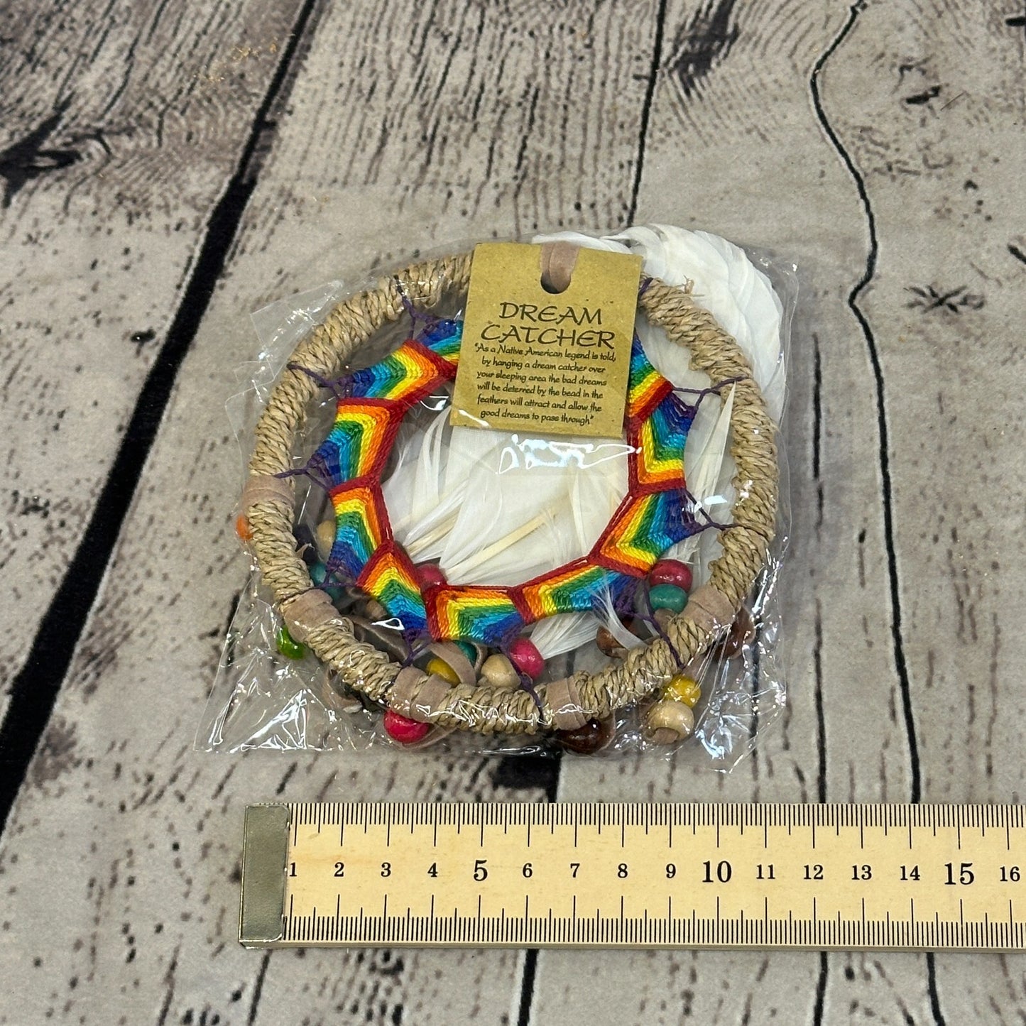 Wove Rainbow Tassel 12cm x 12cm Dream Catcher Dreamcatcher Wall Hanging Ornament