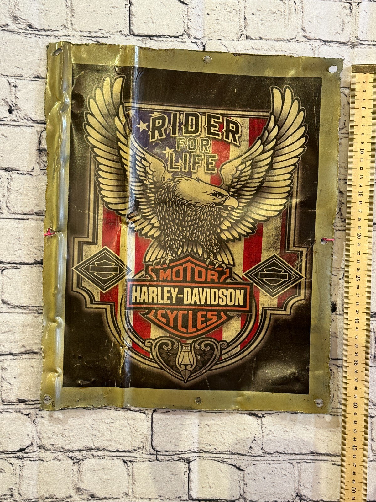 Harley Davidson Poster Advert Wall Plaque 42cm x 36cm Vintage Retro Tin Sign