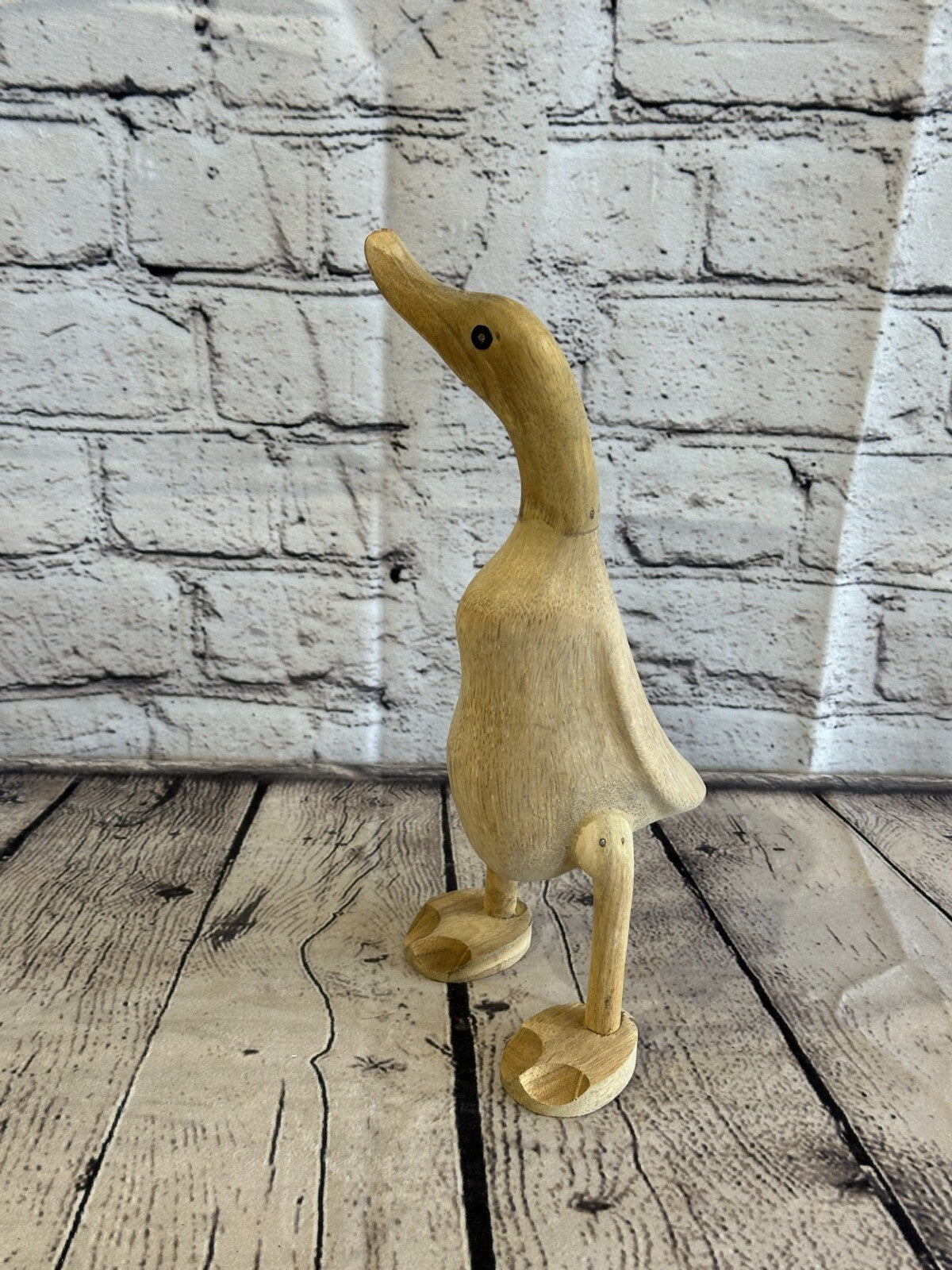Looking Right 25cm Tall Wooden Hairy Duckling Baby Duck Bamboo Root Fairtrade