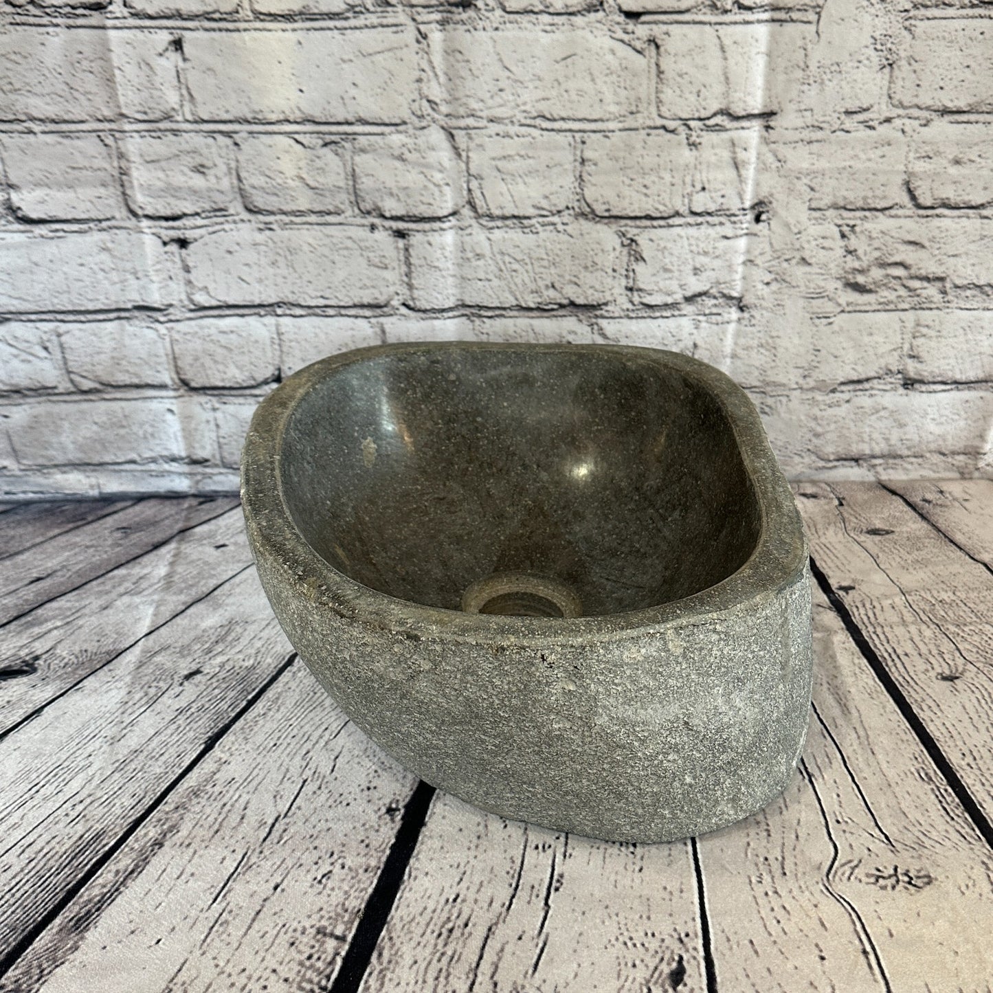 30cm x 27cm River Stone Sink Basin Bowl Natural for Bathroom Washroom Oval No 13