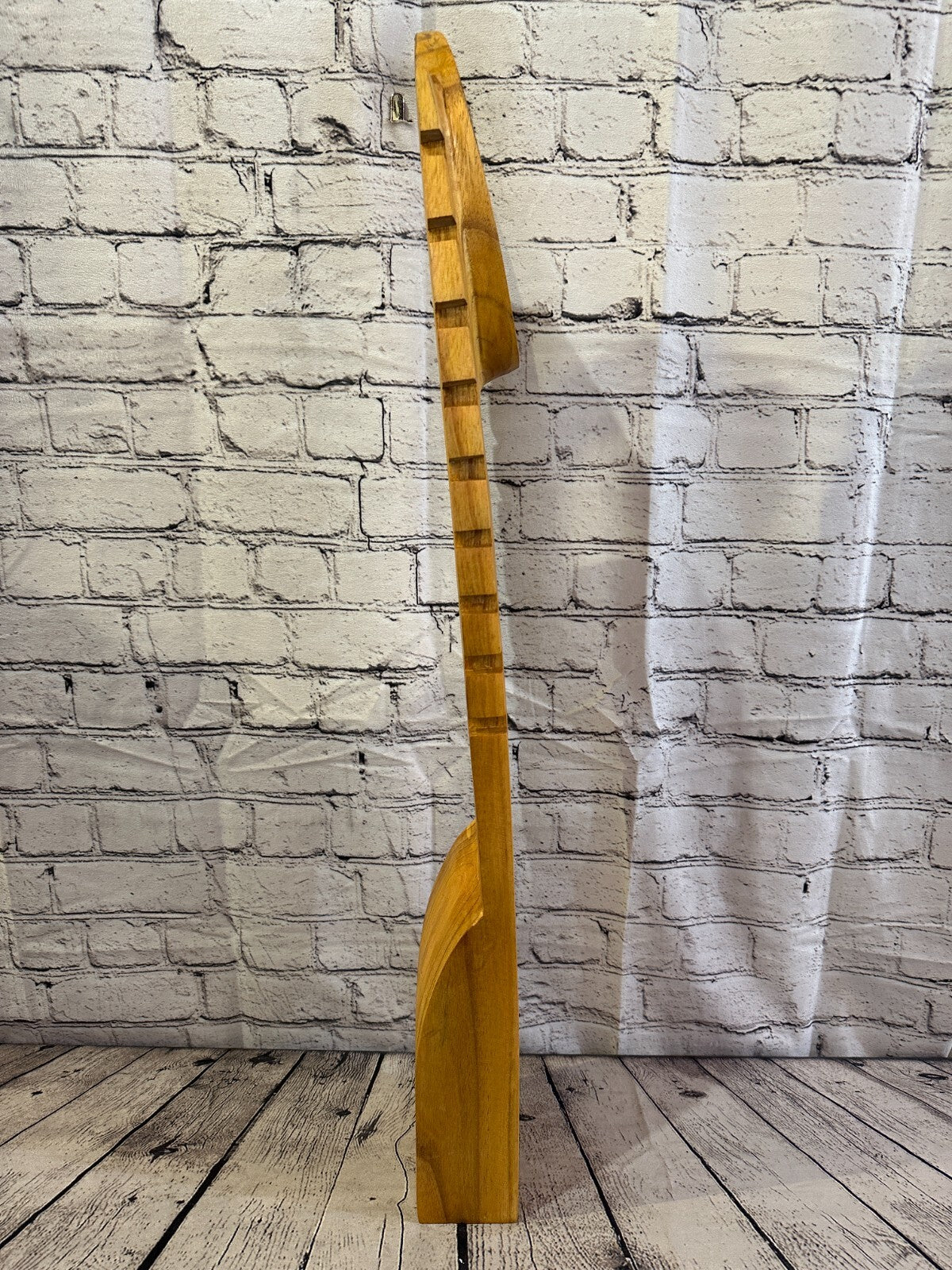 80cm Hand Carved Wooden Necklace On Base Chain Jewellery Display Stand Bust