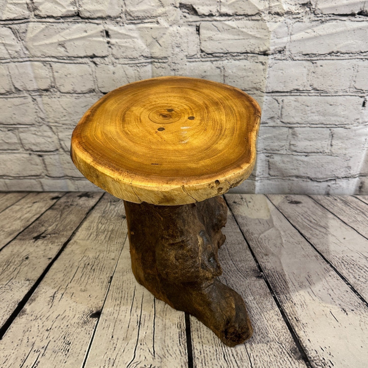26cm x 24cm Teak Root Wood Mushroom Coffee Table Side Table Home Furniture No 12