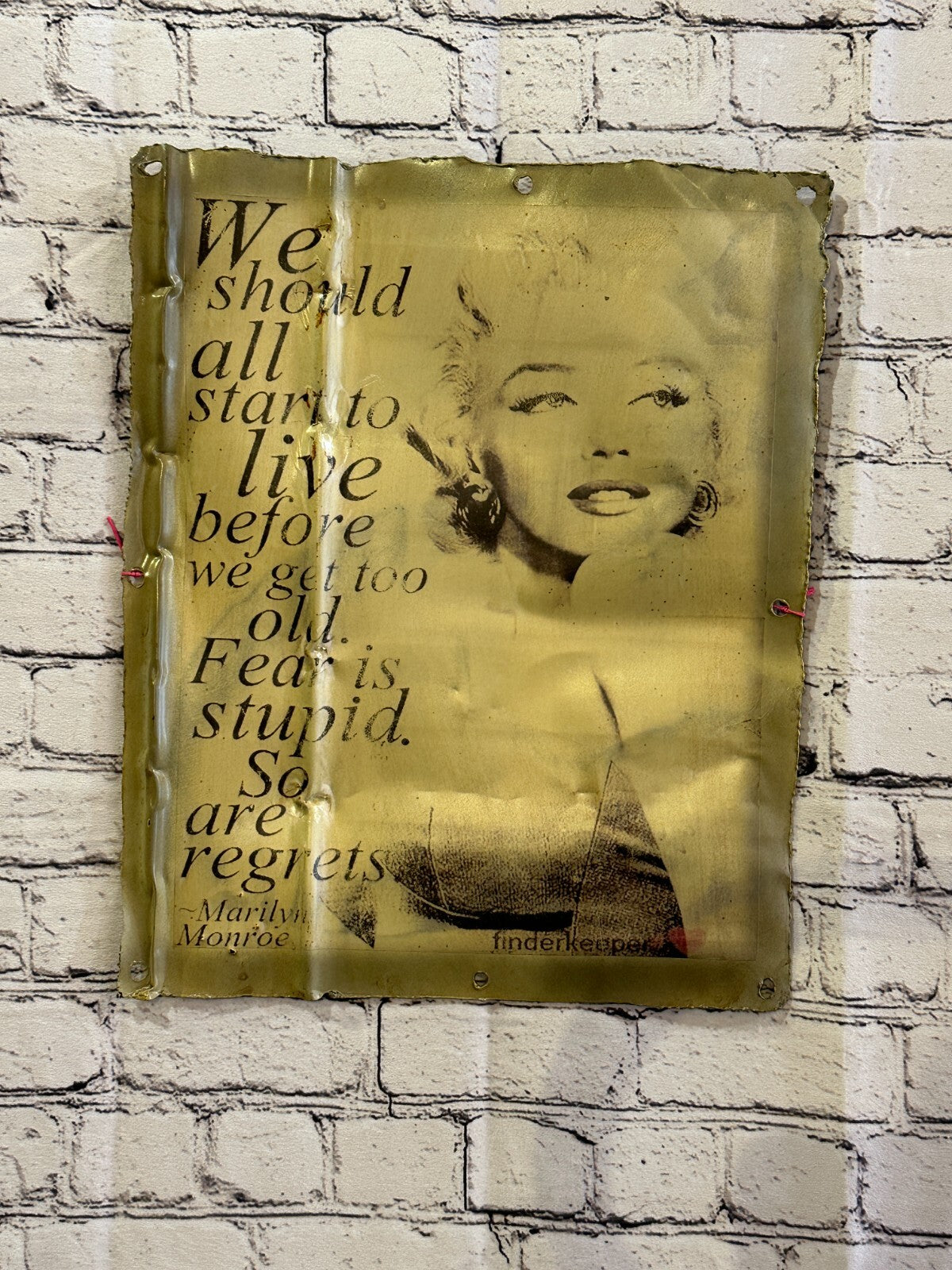 Marilyn Monroe Poster Advert Wall Plaque 42cm x 36cm Vintage Retro Tin Sign