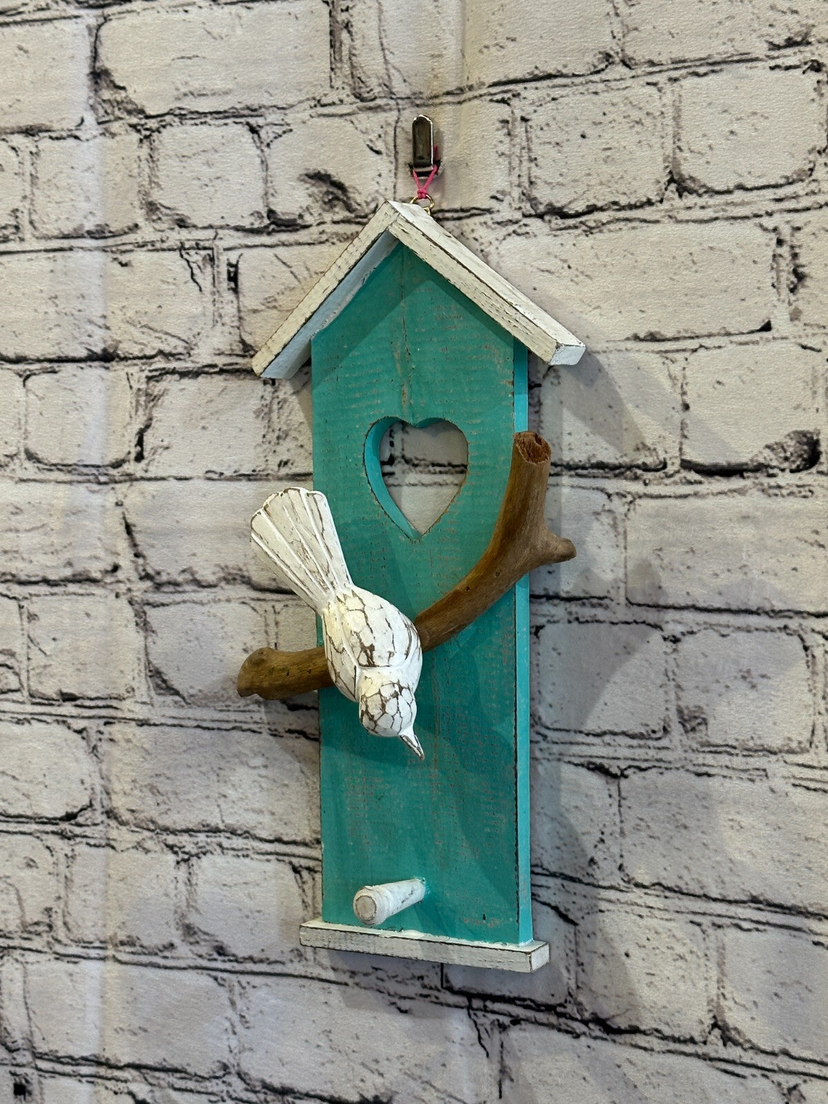 30cm Green House Wall Art Bird on Tree Branch Bird Wall Silhouette Home Decor