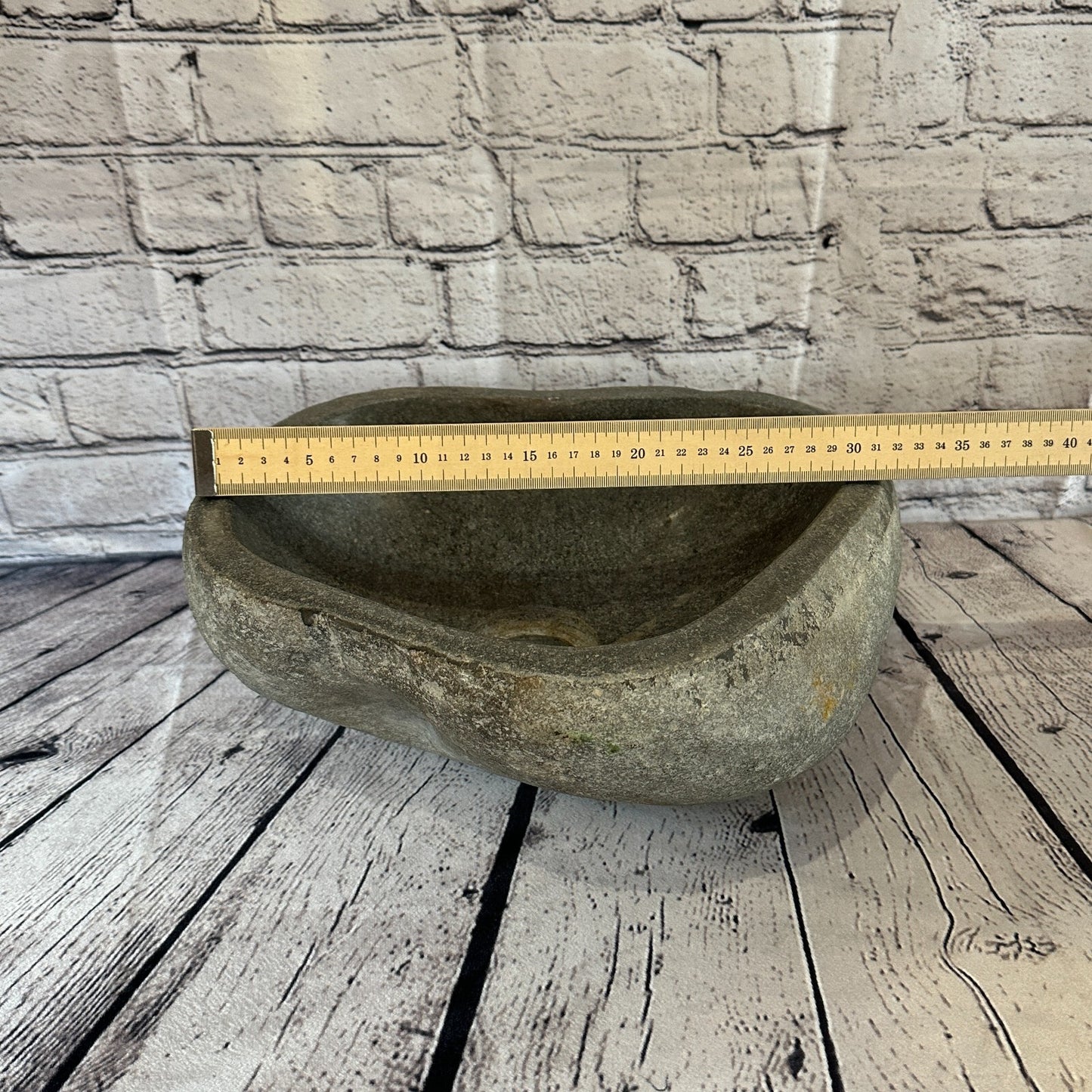 32cm x 27cm River Stone Sink Basin Bowl Natural for Bathroom Washroom Oval No 4