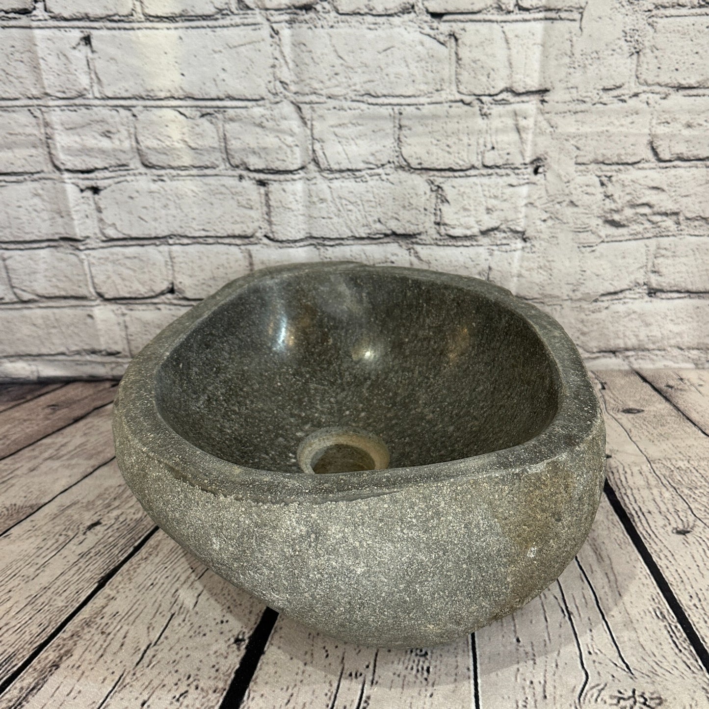 32cm x 29cm River Stone Sink Basin Bowl Natural for Bathroom Washroom Oval No 33