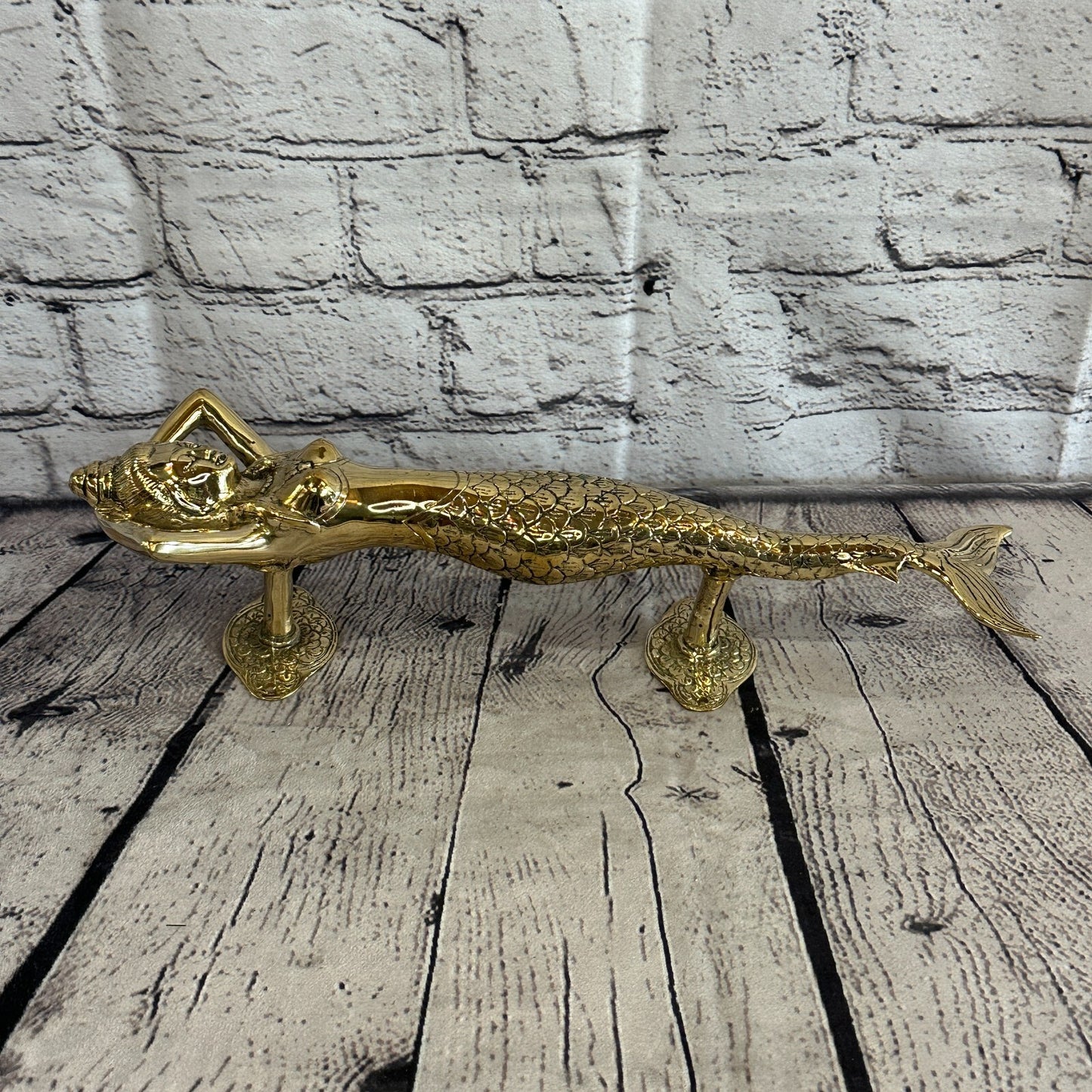 35cm Hindu God Mermaid Bronze Decorative Cabinet Drawer Cupboard Wardrobe Handle