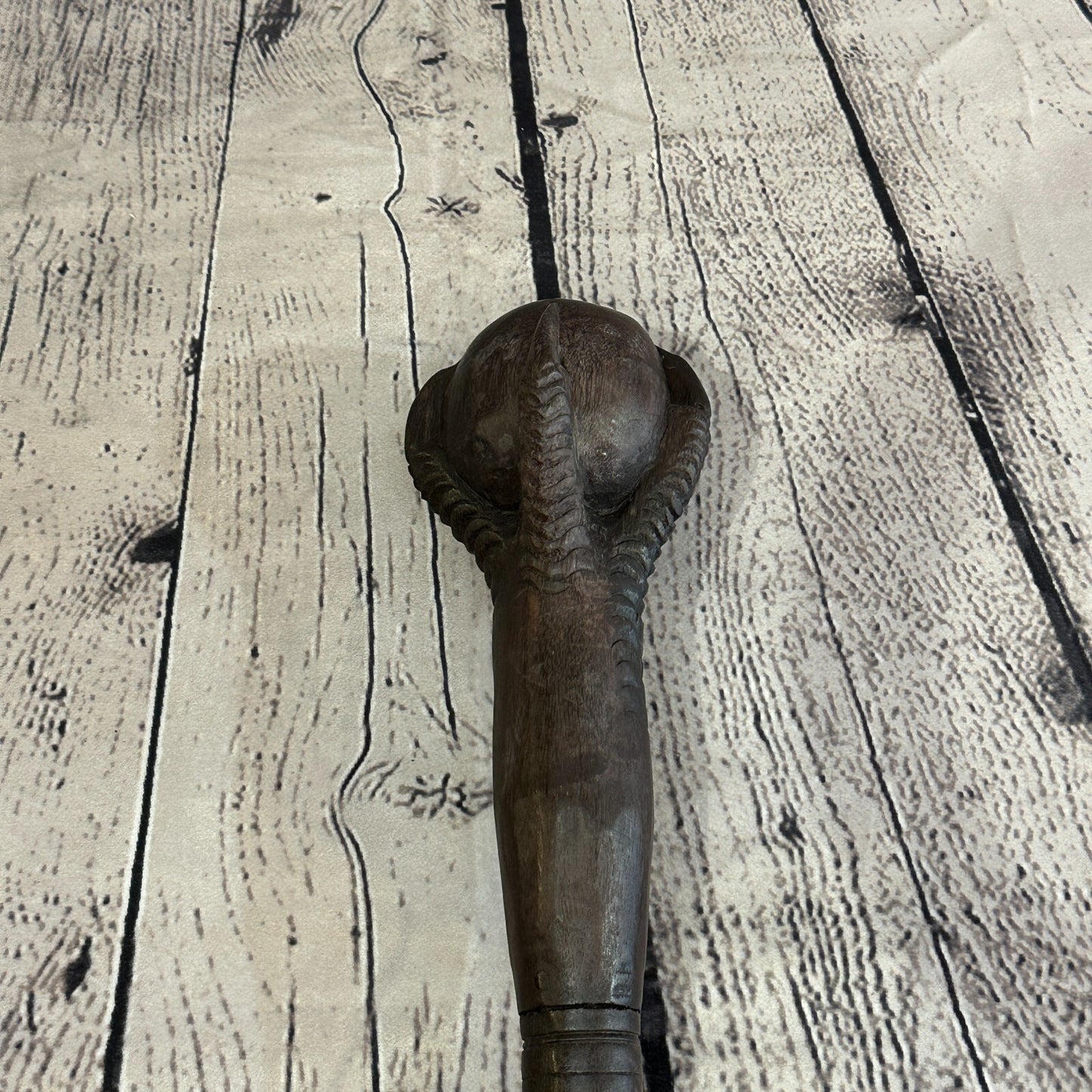 Ball & Eagle Claw 90cm Tribal African Walking Stick Cane Hand Carved Dark Wood