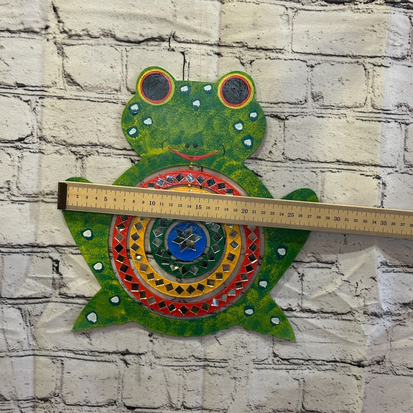 30cm Colourful Frog Hanging With Mirrors Window Suncatcher Beads Indoor Mobile