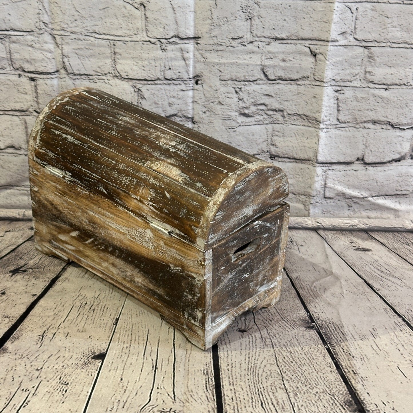 30cm x 20cm x 14cm Brown Home Wood Box Wooden Chest Storage Craft Handles Lid