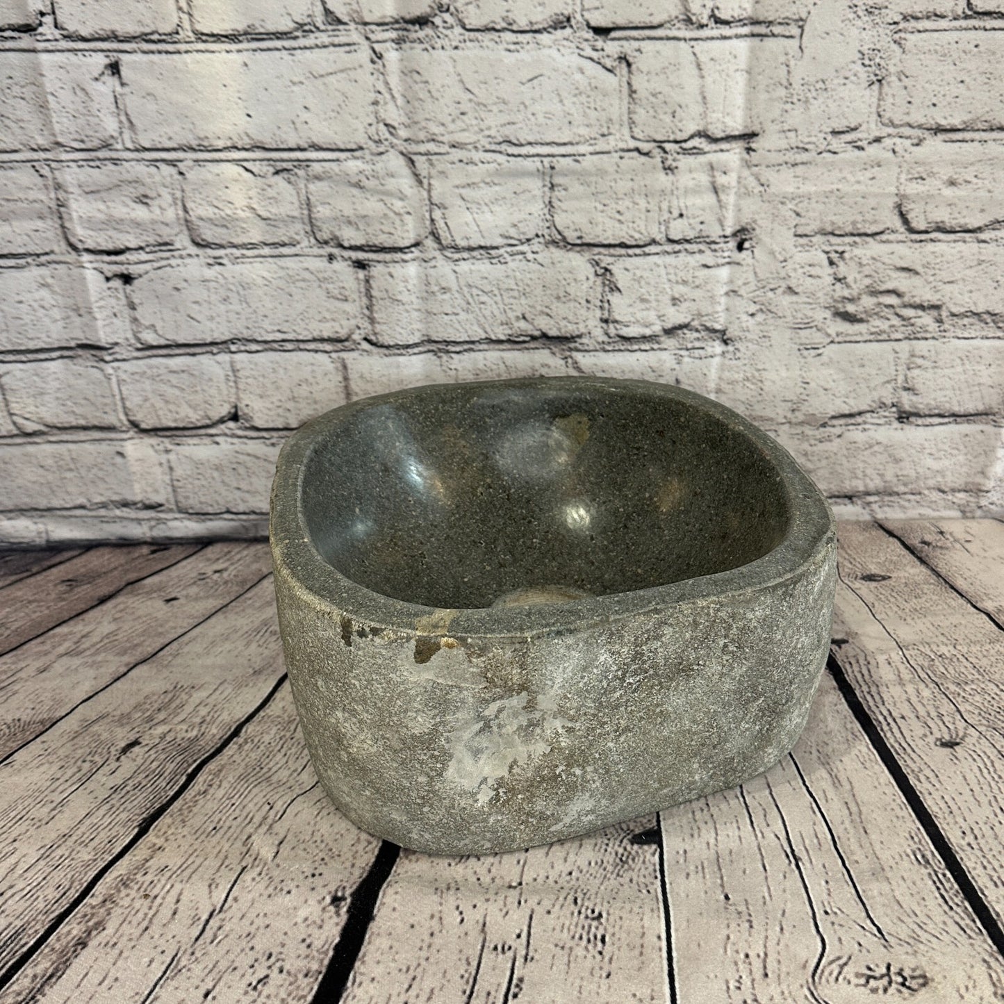 25cm x 25cm River Stone Sink Basin Bowl Natural for Bathroom Washroom Oval No 26