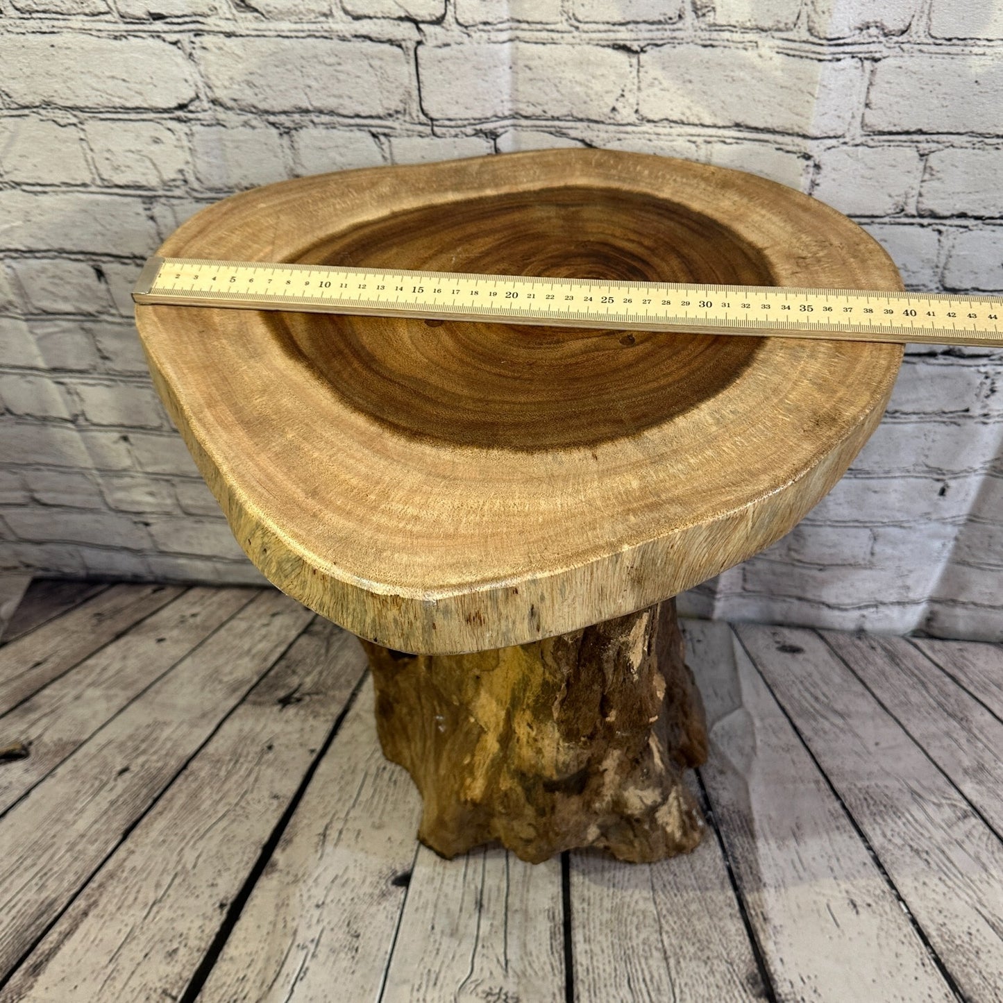 48cm x 40cm Teak Root Wood Mushroom Coffee Table Side Table Home Furniture No 1