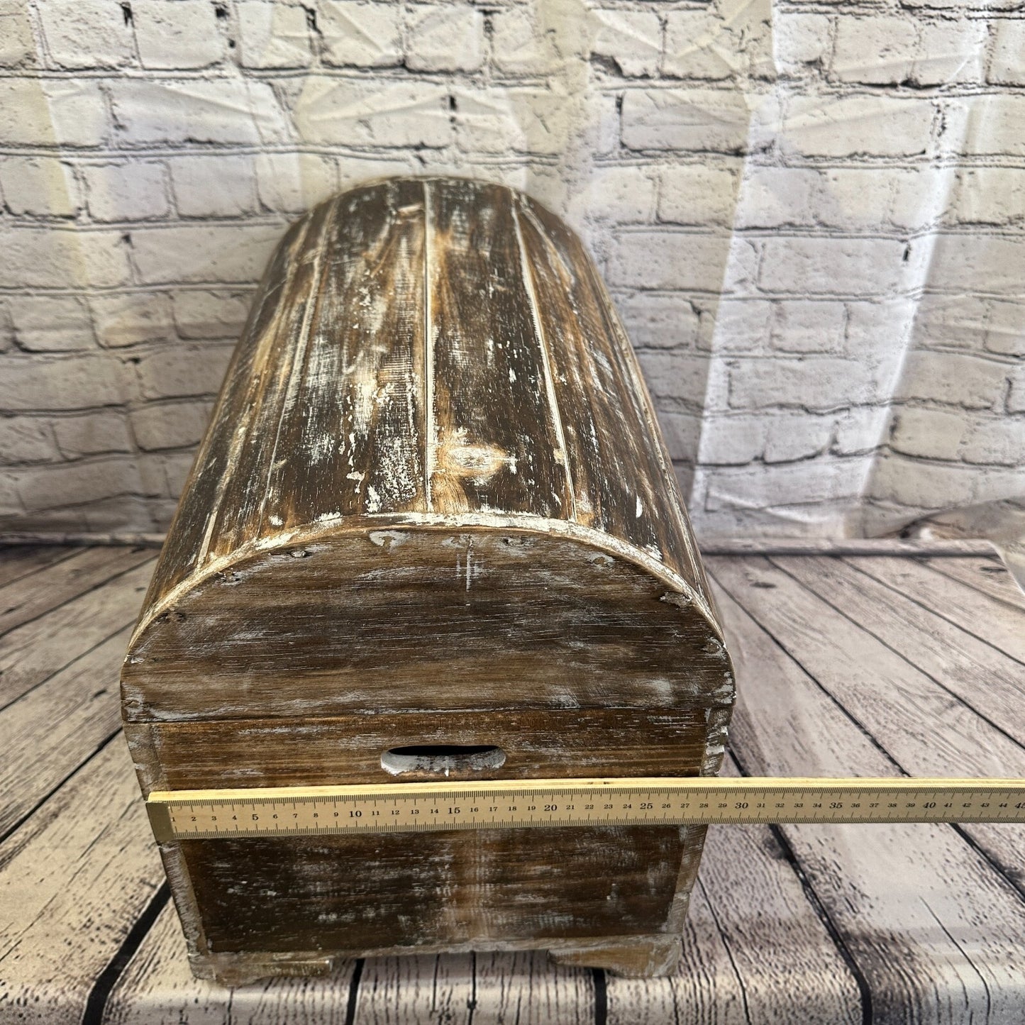 50cm x 35cm x 30cm Brown Home Wood Box Wooden Chest Storage Craft Handles Lid