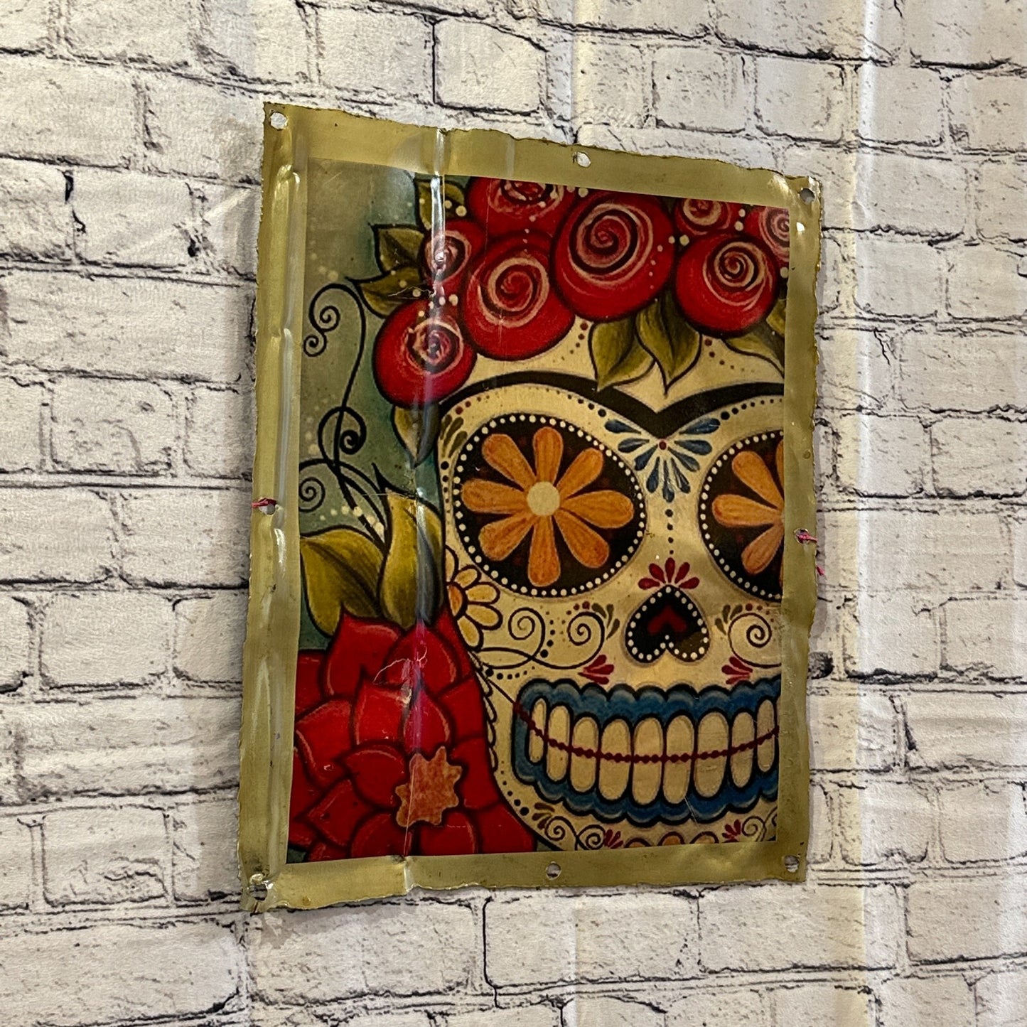 Day Of The Dead Bright Art Advert Wall Plaque 42cm x 36cm Vintage Retro Tin Sign
