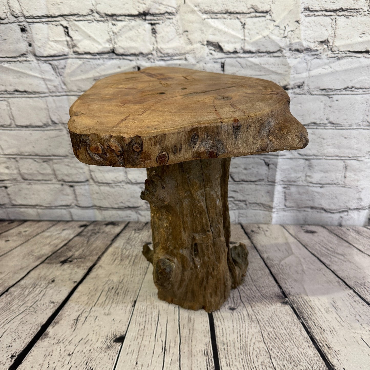 30cm x 28cm Teak Root Wood Mushroom Coffee Table Side Table Home Furniture No 1