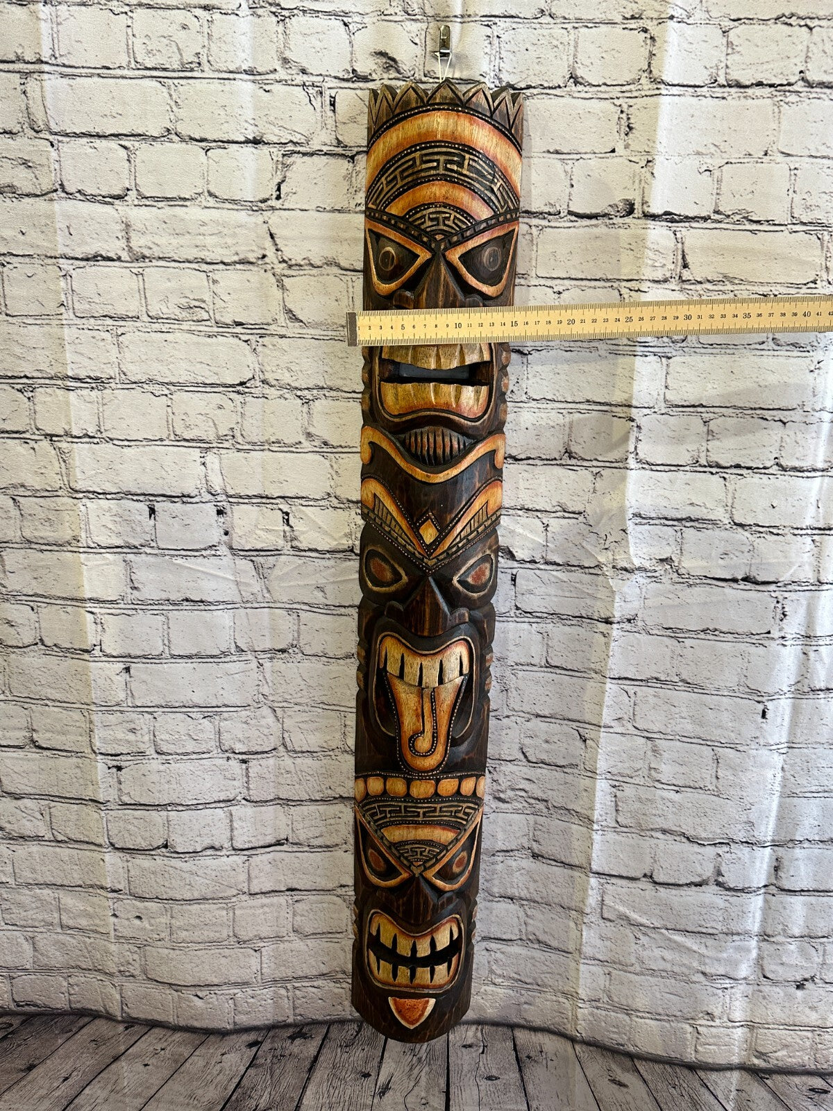100cm Tiki Bar Mask Sign Decoration Wall Hanging Mask Wood Carving Design 1