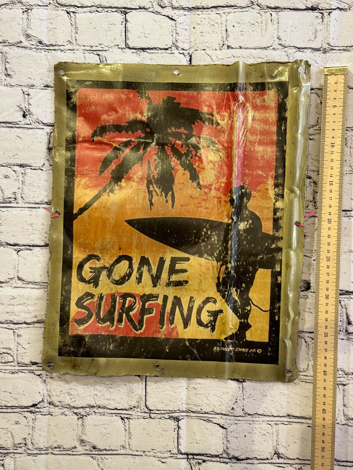 Gone Surfing Surf Poster Advert Wall Plaque 42cm x 36cm Vintage Retro Tin Sign