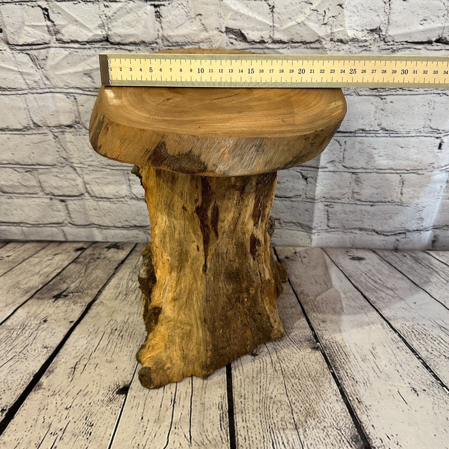 32cm x 24cm Teak Root Wood Mushroom Coffee Table Side Table Home Furniture No 14