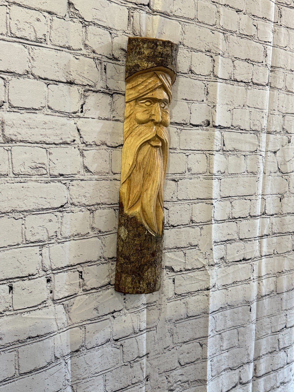 Forest Man Of The Woods 50cm Hand Carved Wizard Tree Trunk Wood Fairtrade