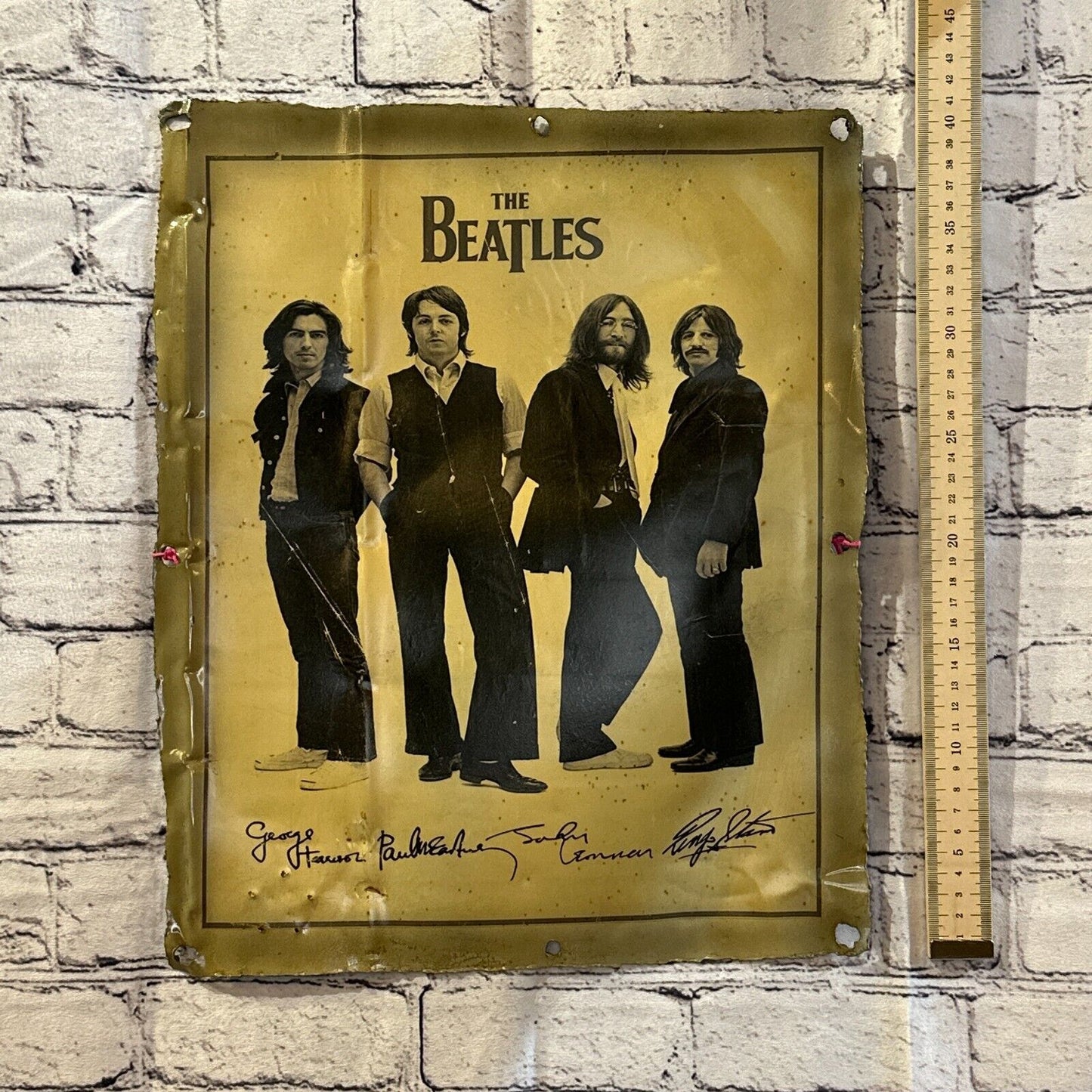 The Beatles Band Poster Advert Wall Plaque 42cm x 36cm Vintage Retro Tin Sign