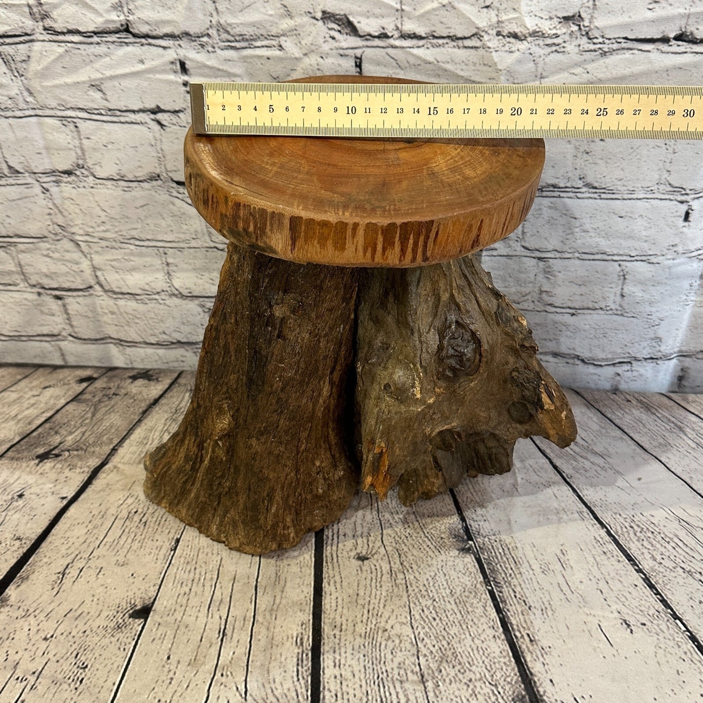 30cm x 22cm Teak Root Wood Mushroom Coffee Table Side Table Home Furniture No 13