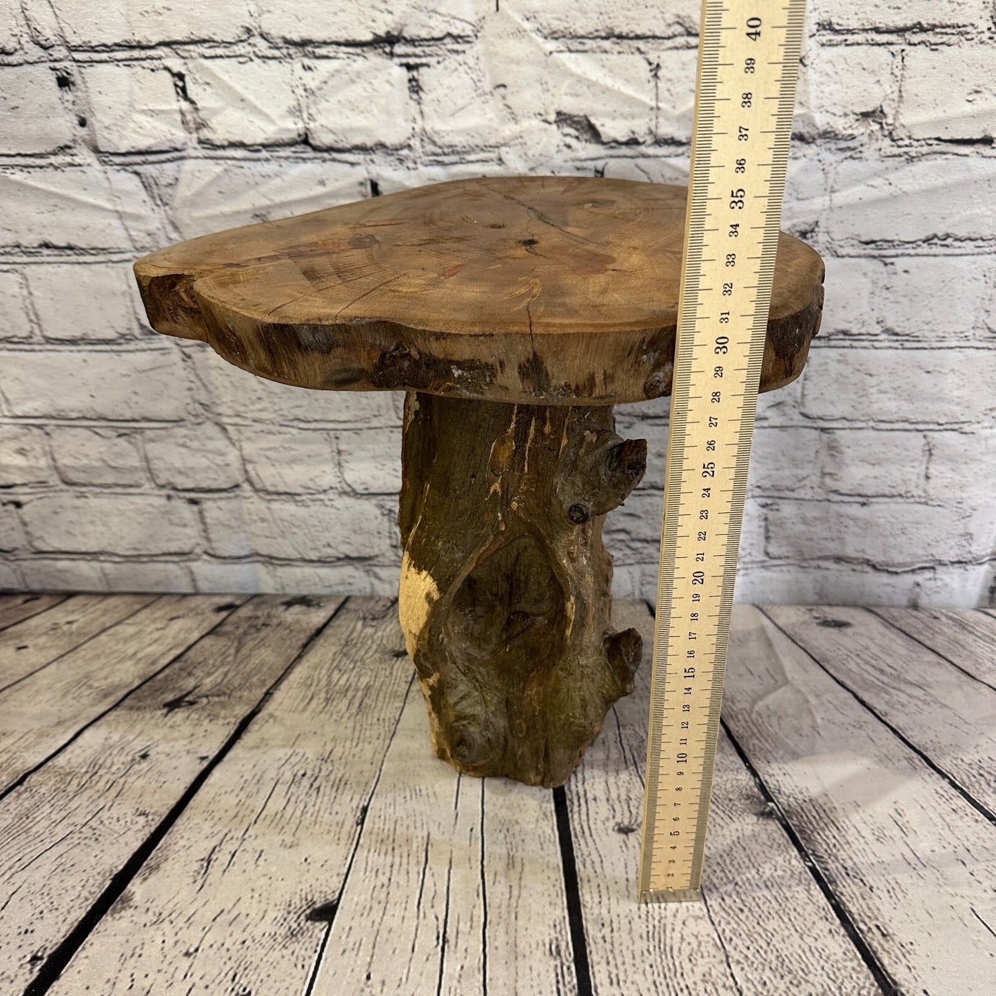 30cm x 28cm Teak Root Wood Mushroom Coffee Table Side Table Home Furniture No 1