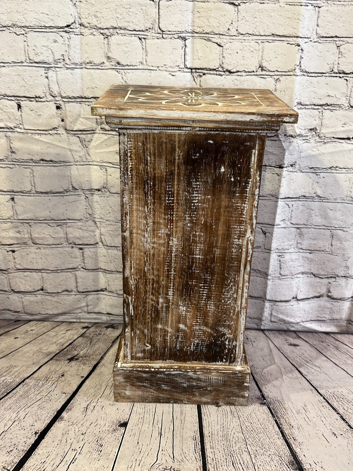 60cm x 25cm Brown 3 Draw Wooden Side Cabinet Living Hallway Storage Furniture