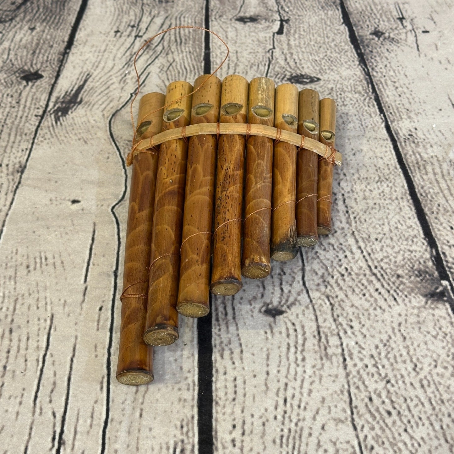 15cm 8 Pipe Pan Pipes With Reeds Bambo Flutes Hand Made Fair Trade PanPipes