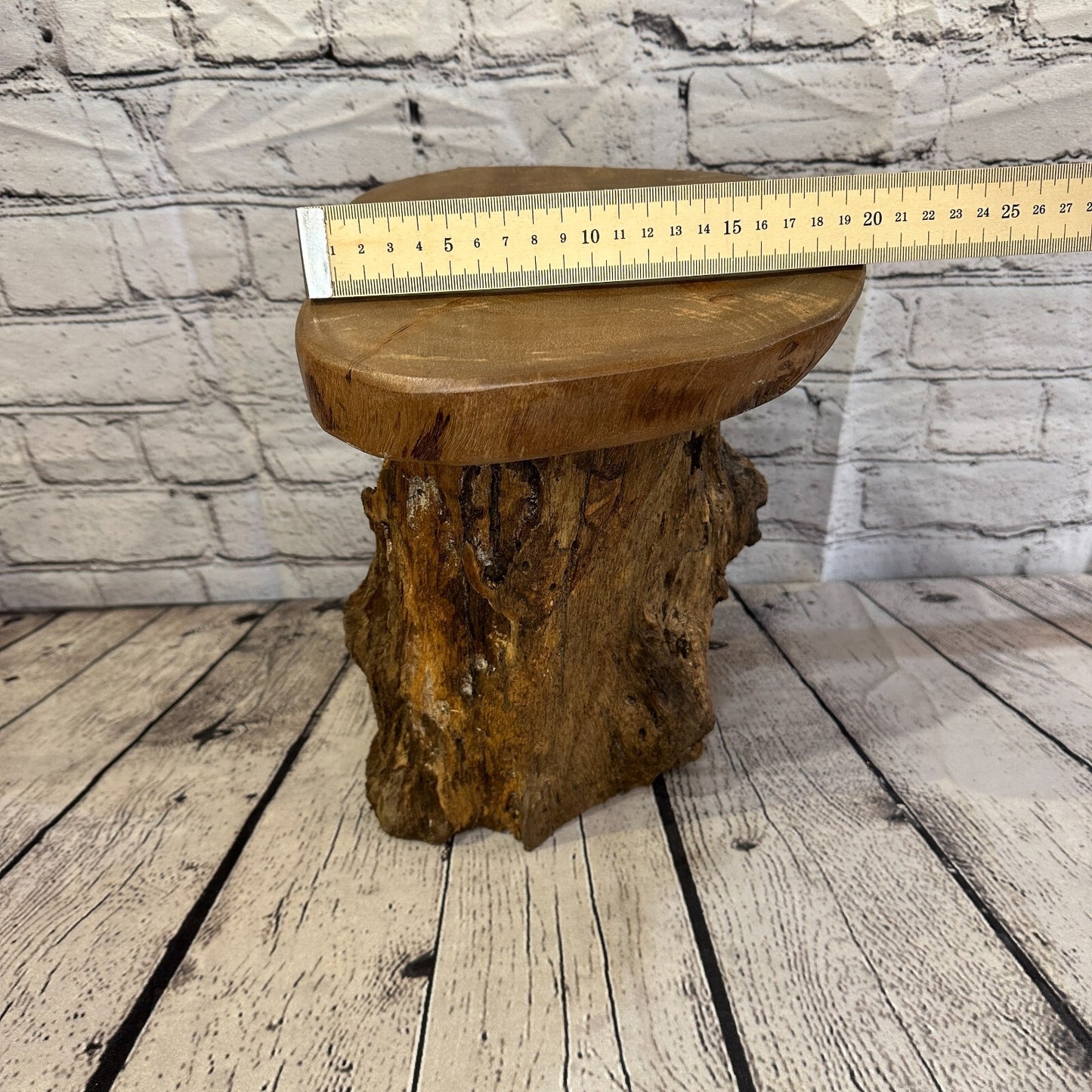 27cm x 20cm Teak Root Wood Mushroom Coffee Table Side Table Home Furniture No 2