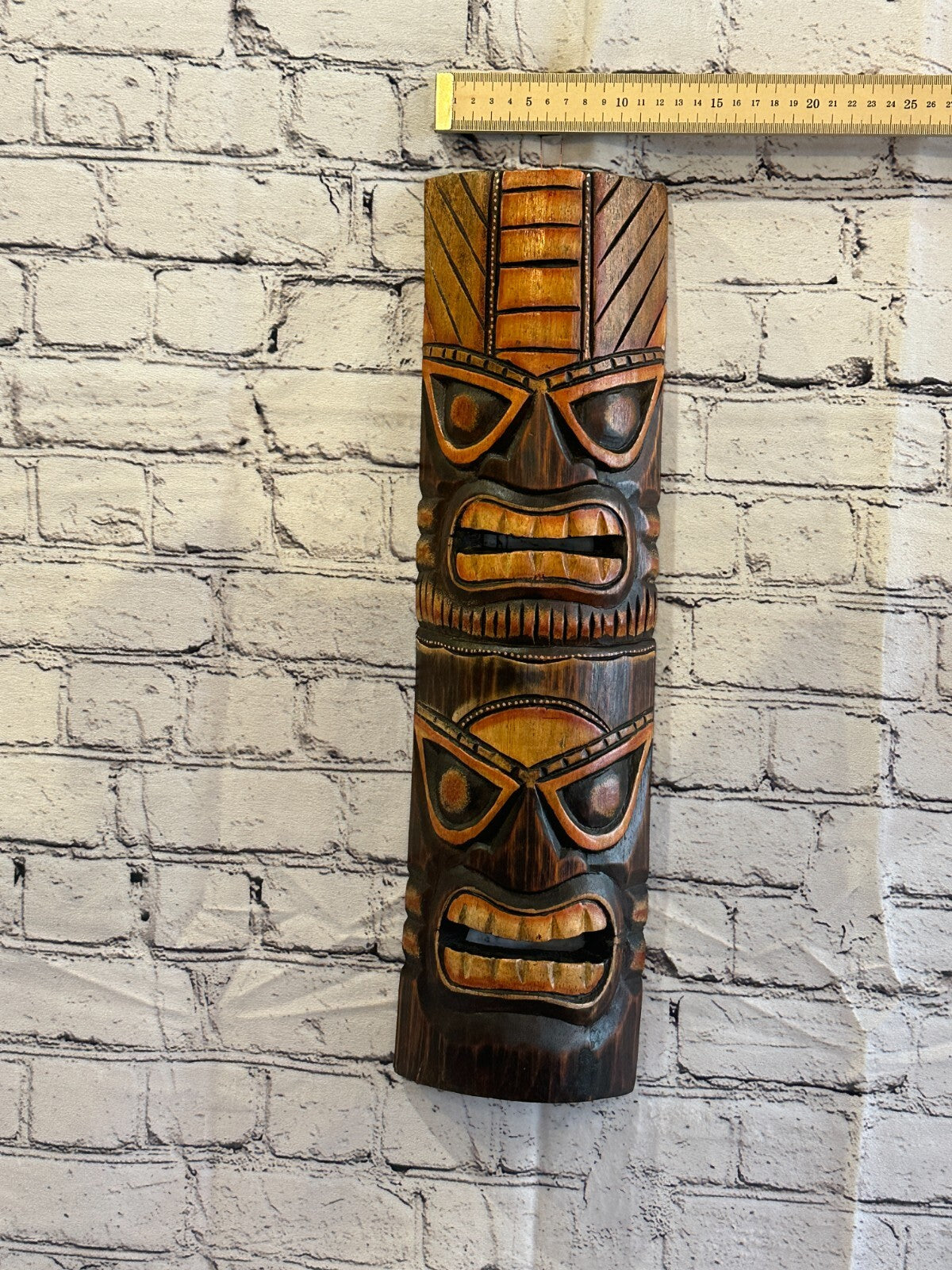 50cm Tiki Bar Mask Sign Decoration Wall Hanging Mask Wood Carving Design 1