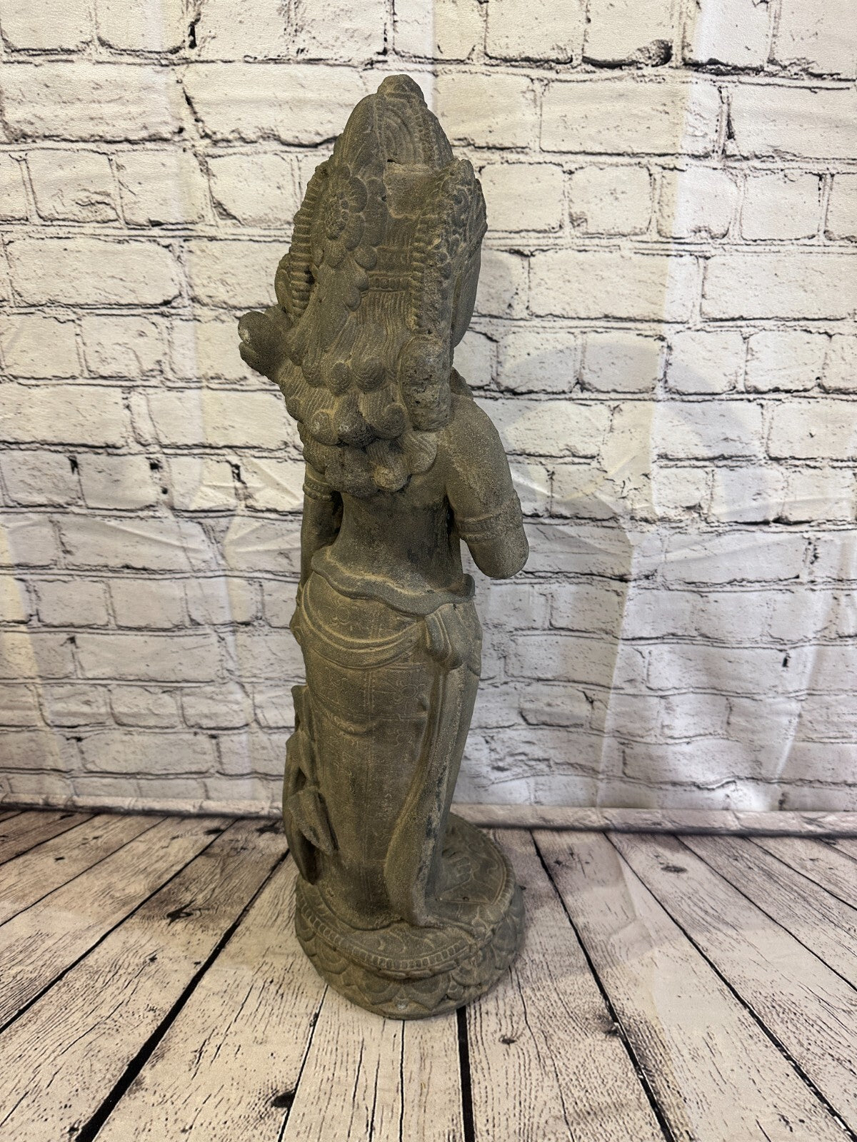 Shiva Goddess Stone Garden 65cm x 18cm Ornament Outdoor Indoor Statue Hindu