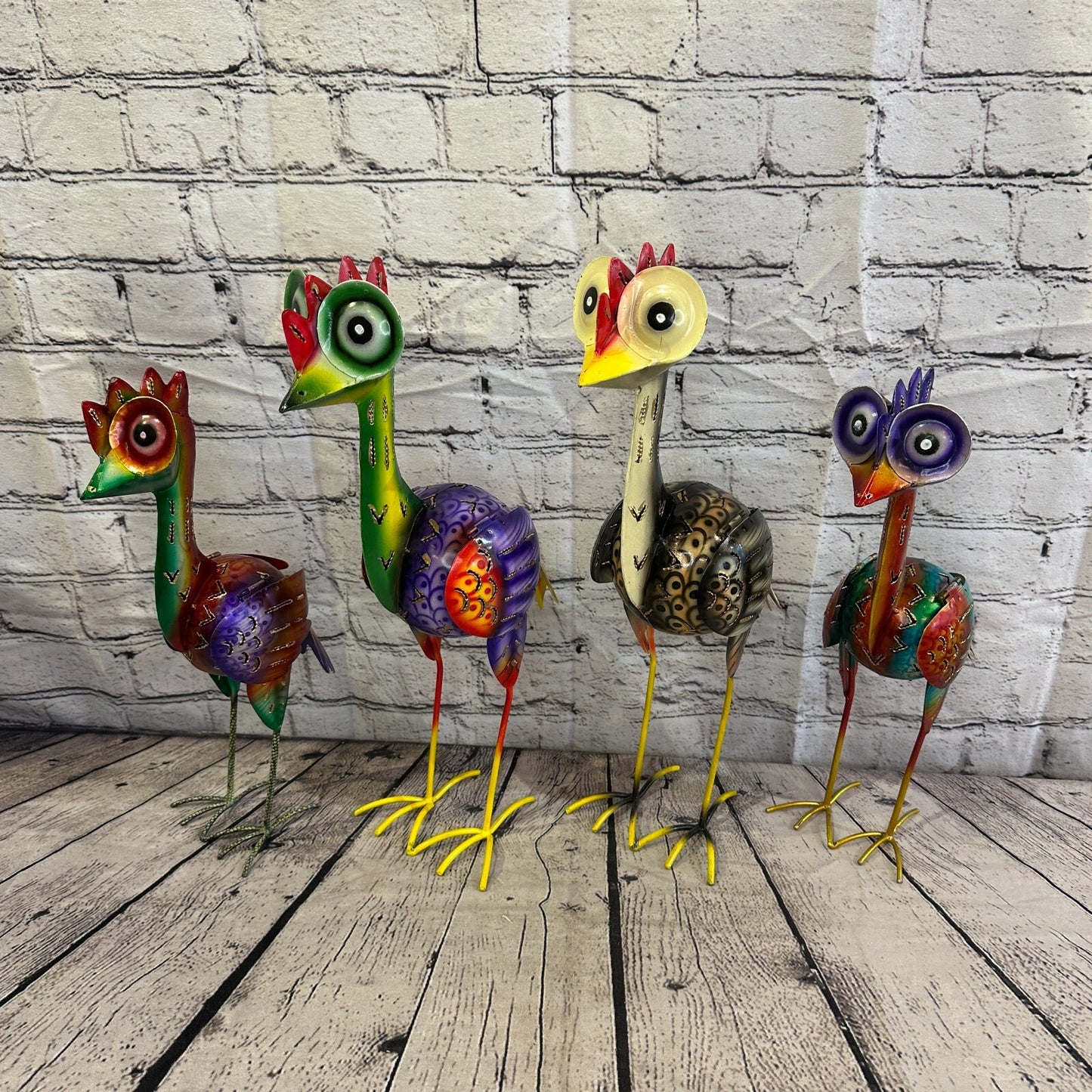 40cm x 20cm Purple Colour Emu Ostrich Cartoon Ornament Painted Statue Holder
