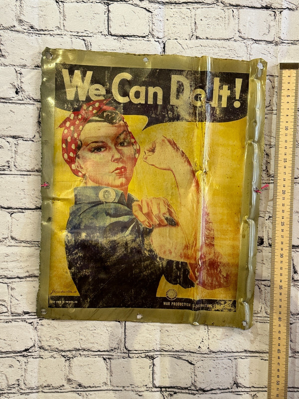 We Can Do It WW2 Poster Advert Wall Plaque 42cm x 36cm Vintage Retro Tin Sign