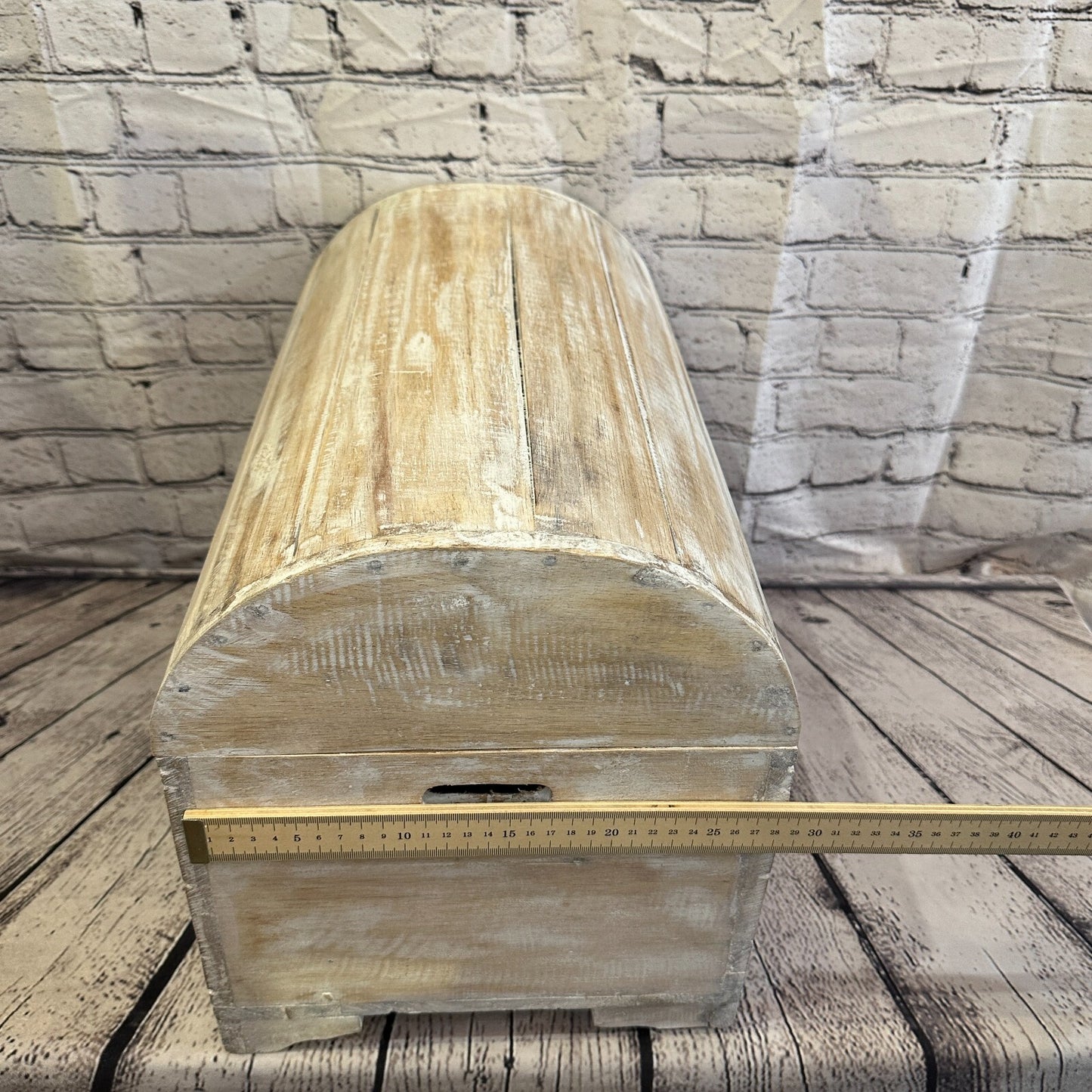 50cm x 35cm x 30cm White Home Wood Box Wooden Chest Storage Craft Handles Lid