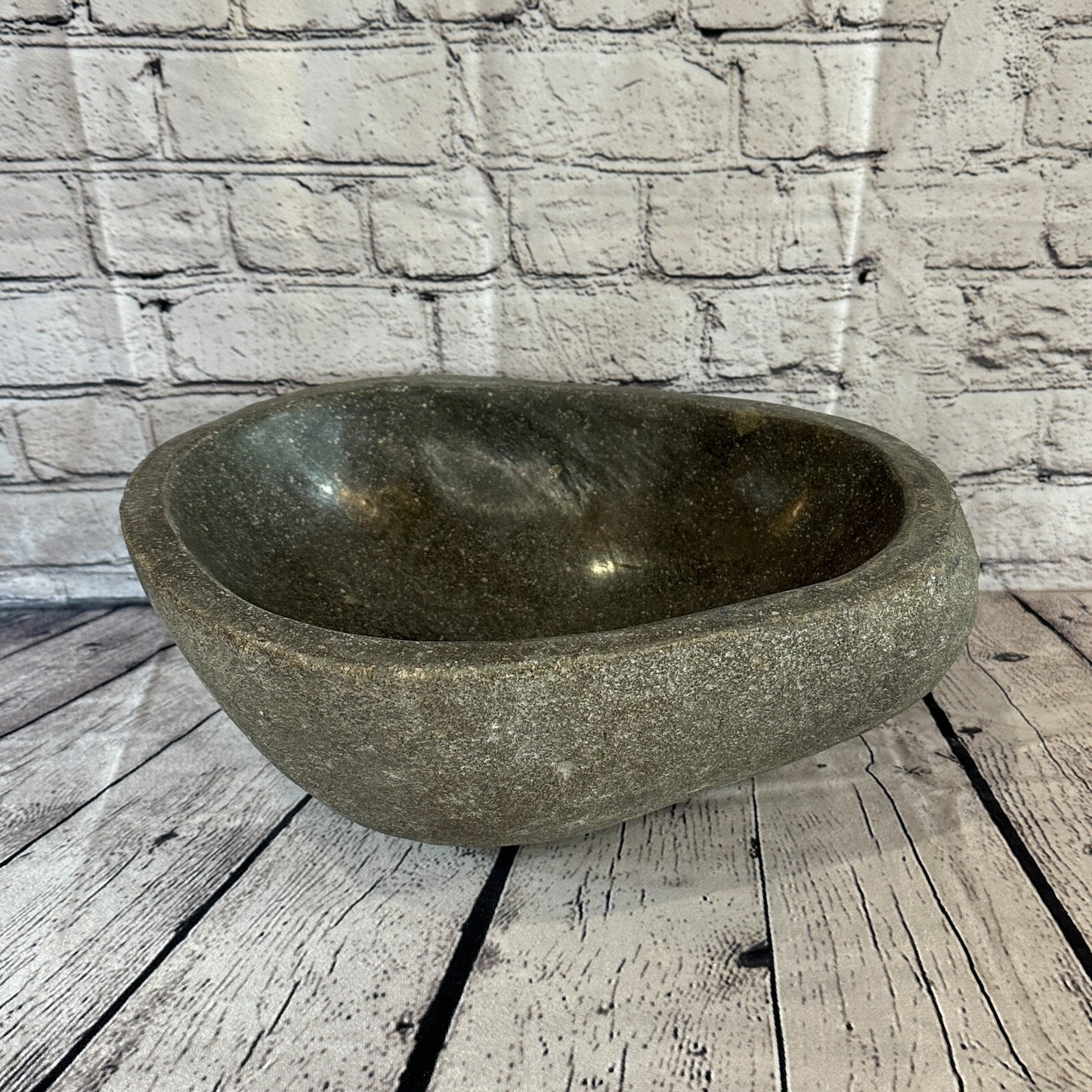 34cm x 26cm River Stone Sink Basin Bowl Natural for Bathroom Washroom Oval No 8