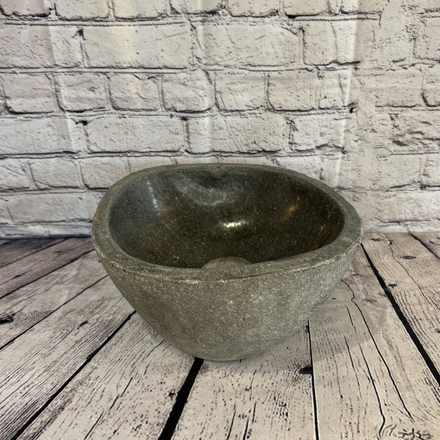 28cm x 26cm River Stone Sink Basin Bowl Natural for Bathroom Washroom Oval No 18