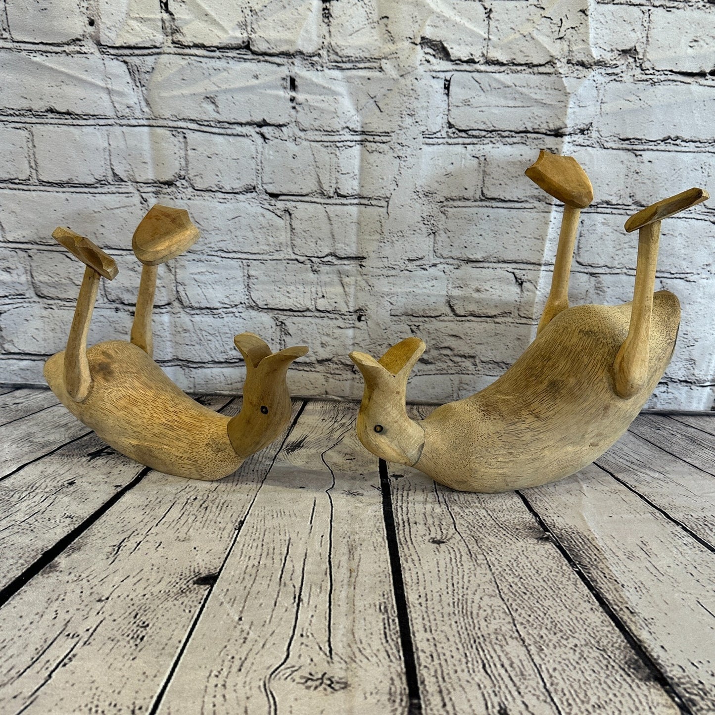 25cm x 20cm Wooden Drunk Duck Wine Bottle Holder Vintage Rustic Funny Gift