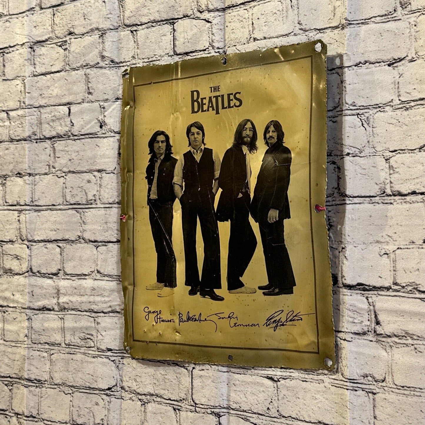 The Beatles Band Poster Advert Wall Plaque 42cm x 36cm Vintage Retro Tin Sign