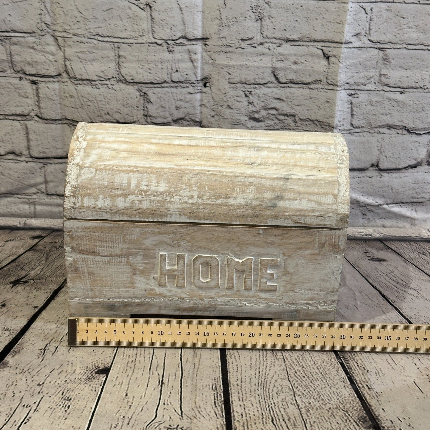 30cm x 20cm x 14cm White Home Wood Box Wooden Chest Storage Craft Handles Lid